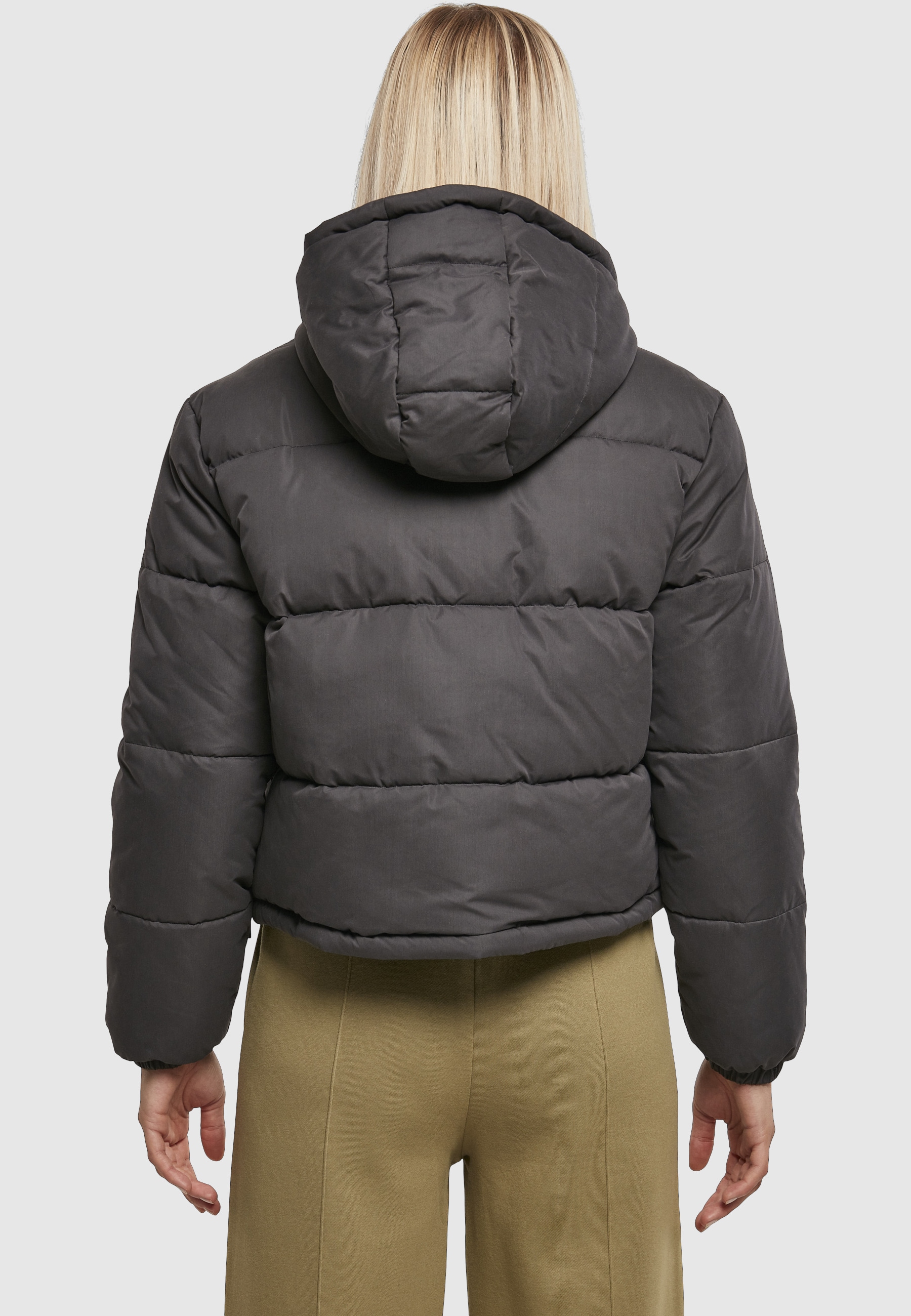 URBAN CLASSICS Winterjacke »Urban Classics Damen Ladies Puffer Pull Over Jacket« 1 Stk. tlg. mit Kapuze