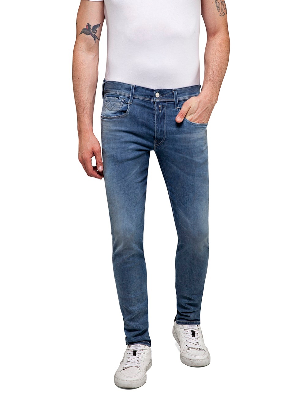 Replay Slim-fit-Jeans "ANBASS HYPERFLEX BIO" mit Stretch-Anteil günstig online kaufen