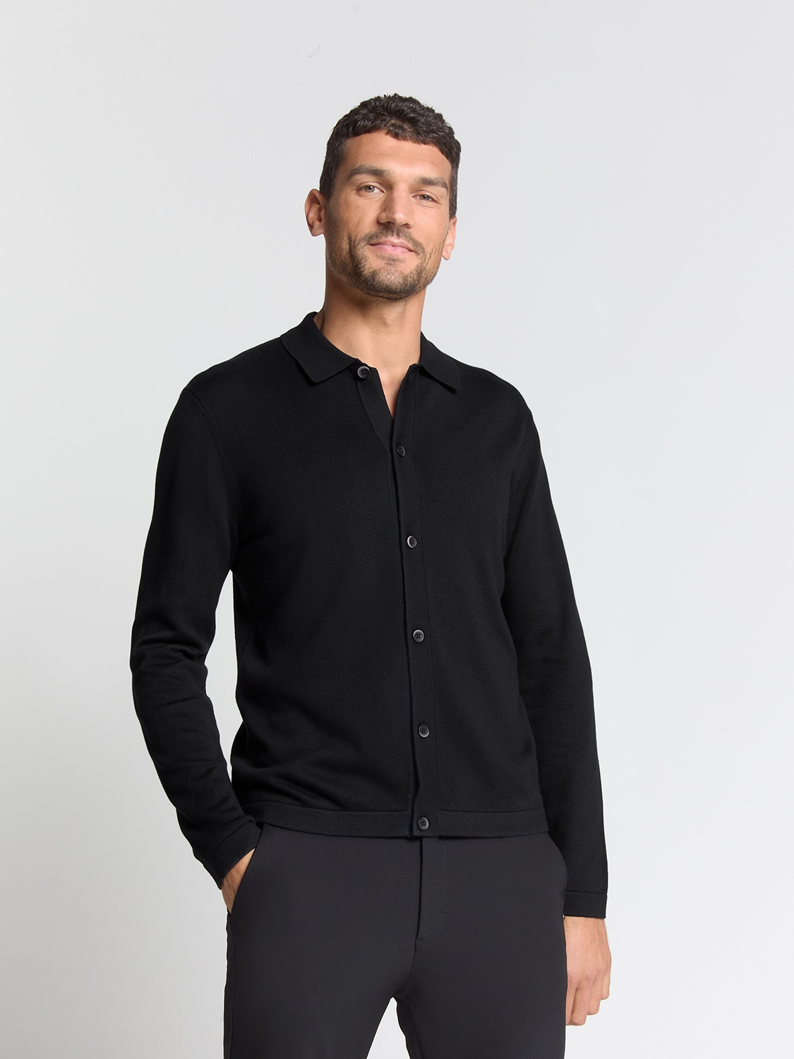 NO EXCESS Carmenpullover "No Excess Cardigan mit Knopfleiste" günstig online kaufen