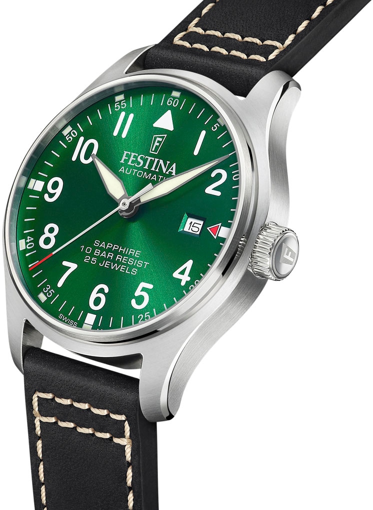 Festina Automatikuhr »Festina Swiss Made Pilot, kaufen F20151/2« BAUR 