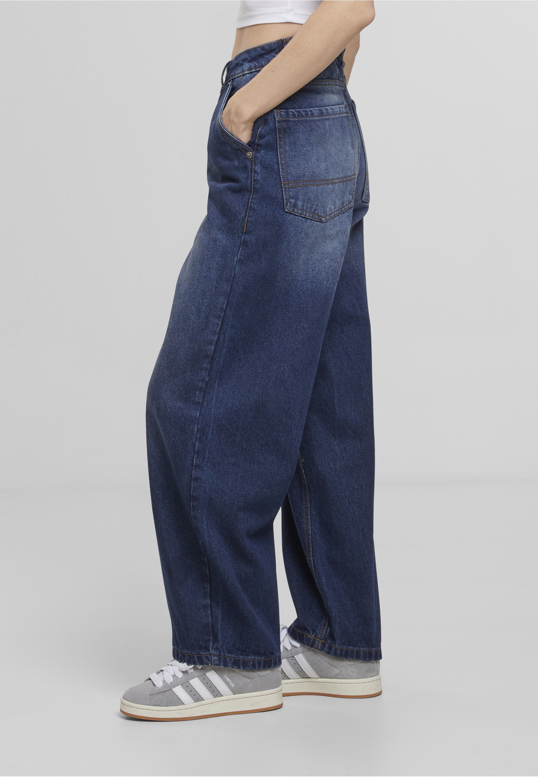 URBAN CLASSICS Bequeme Jeans »Urban Classics Ladies Tapered Baggy Jeans«