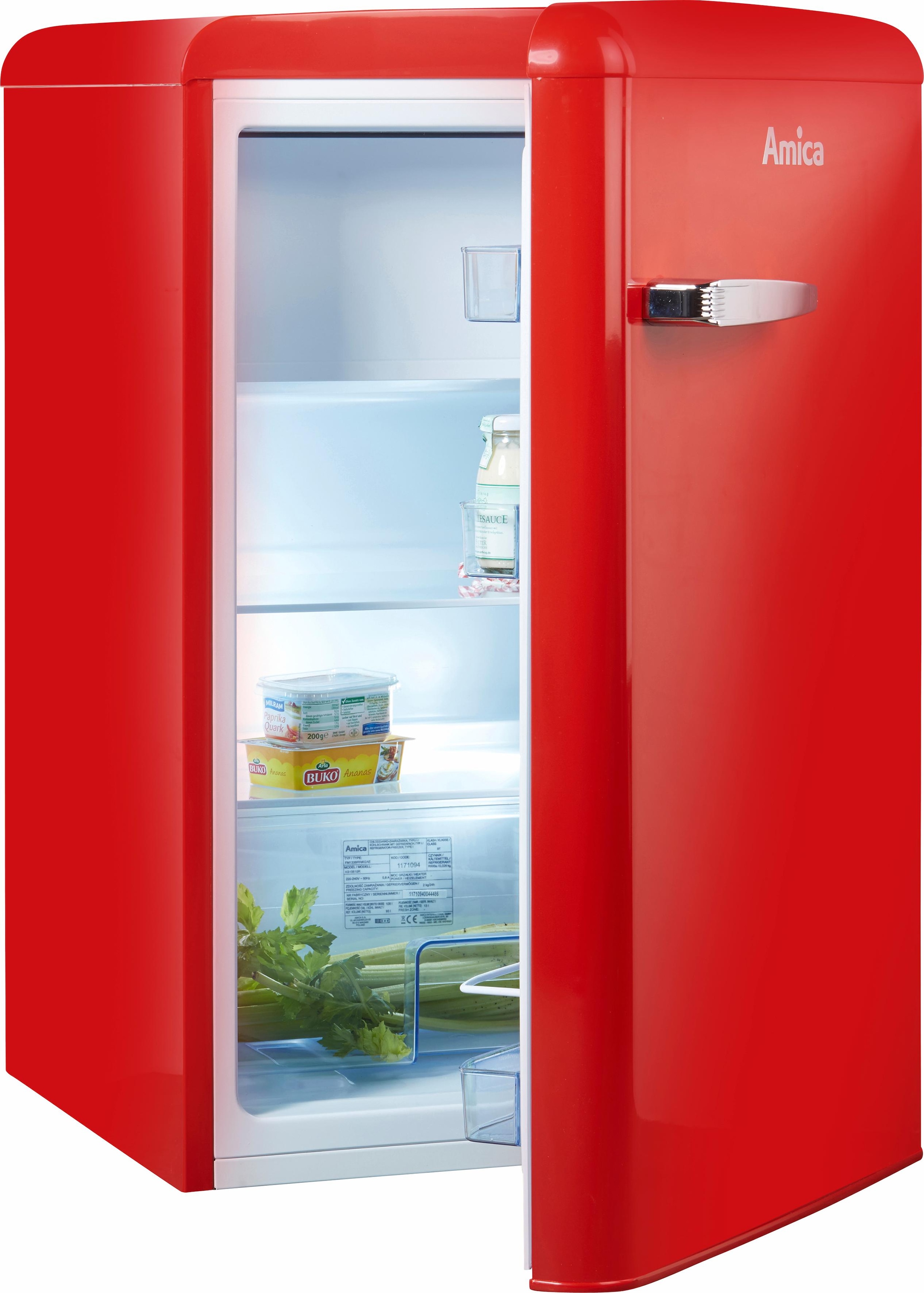Amica Table Top Kühlschrank "KS 15610 R" 87,5 cm hoch 55 cm breit günstig online kaufen
