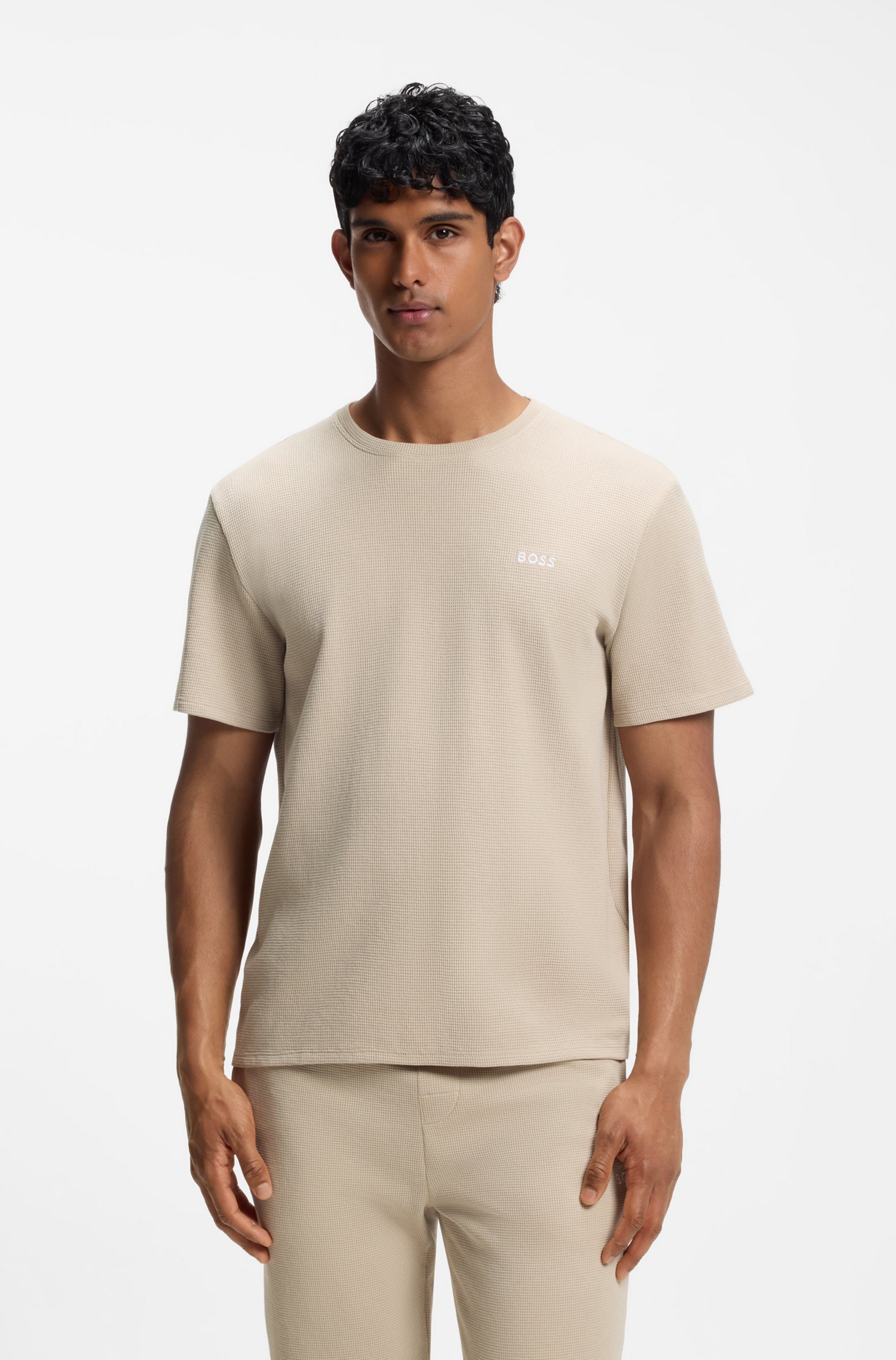 BOSS Pyjamaoberteil "Waffle T-Shirt"
