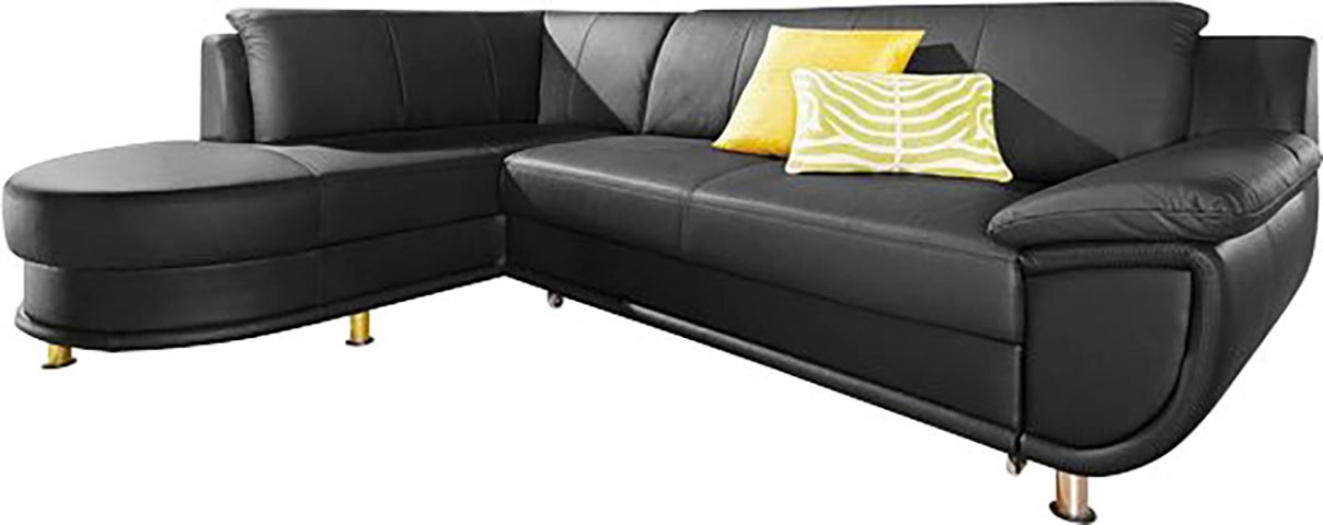 TRENDMANUFAKTUR Ecksofa »Rondo, zeitlos und elegant, OTTOs Choice, bequem, L-Form«, wahlweise mit Federkern, wahlweise mit Bettfunktion