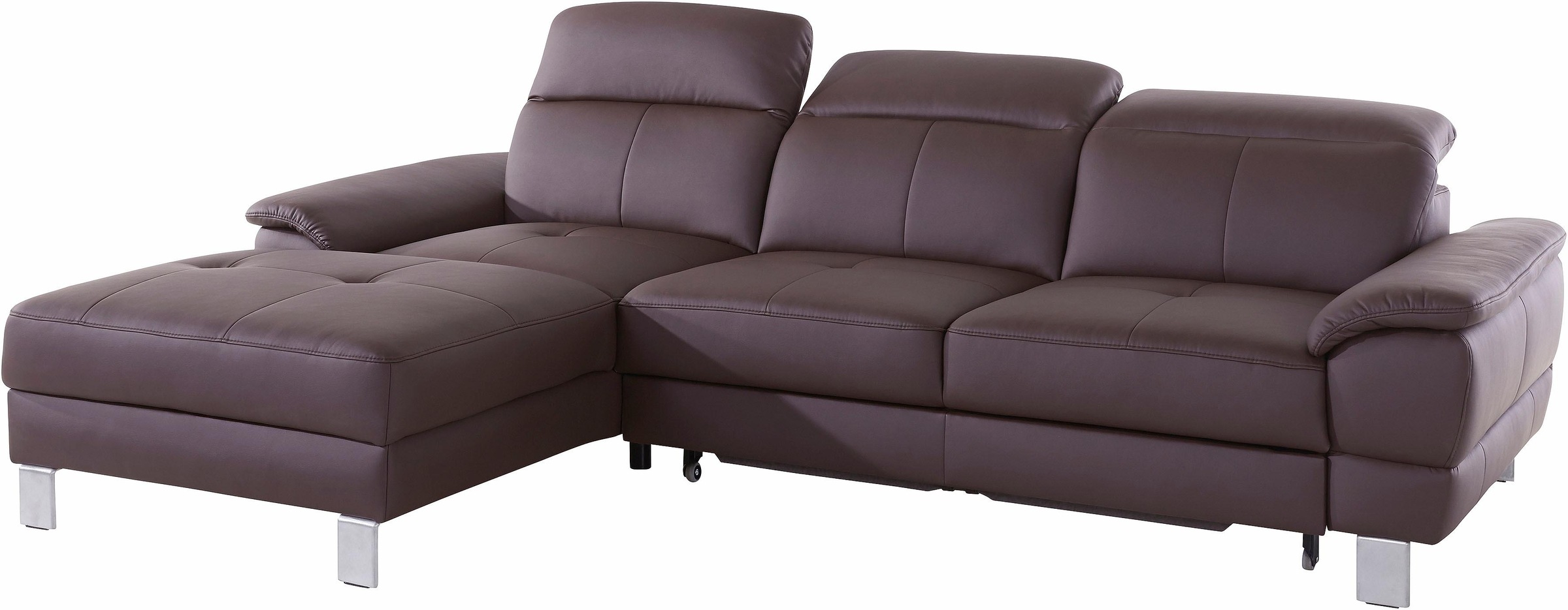 exxpo - sofa fashion Ecksofa »Mantua 2, inkl. Kopf- bzw. Rückenverstellung, bequem, L-Form«, wahlweise mit Bettfunktion und Bettkasten, tolle Verarbeitungsdetails