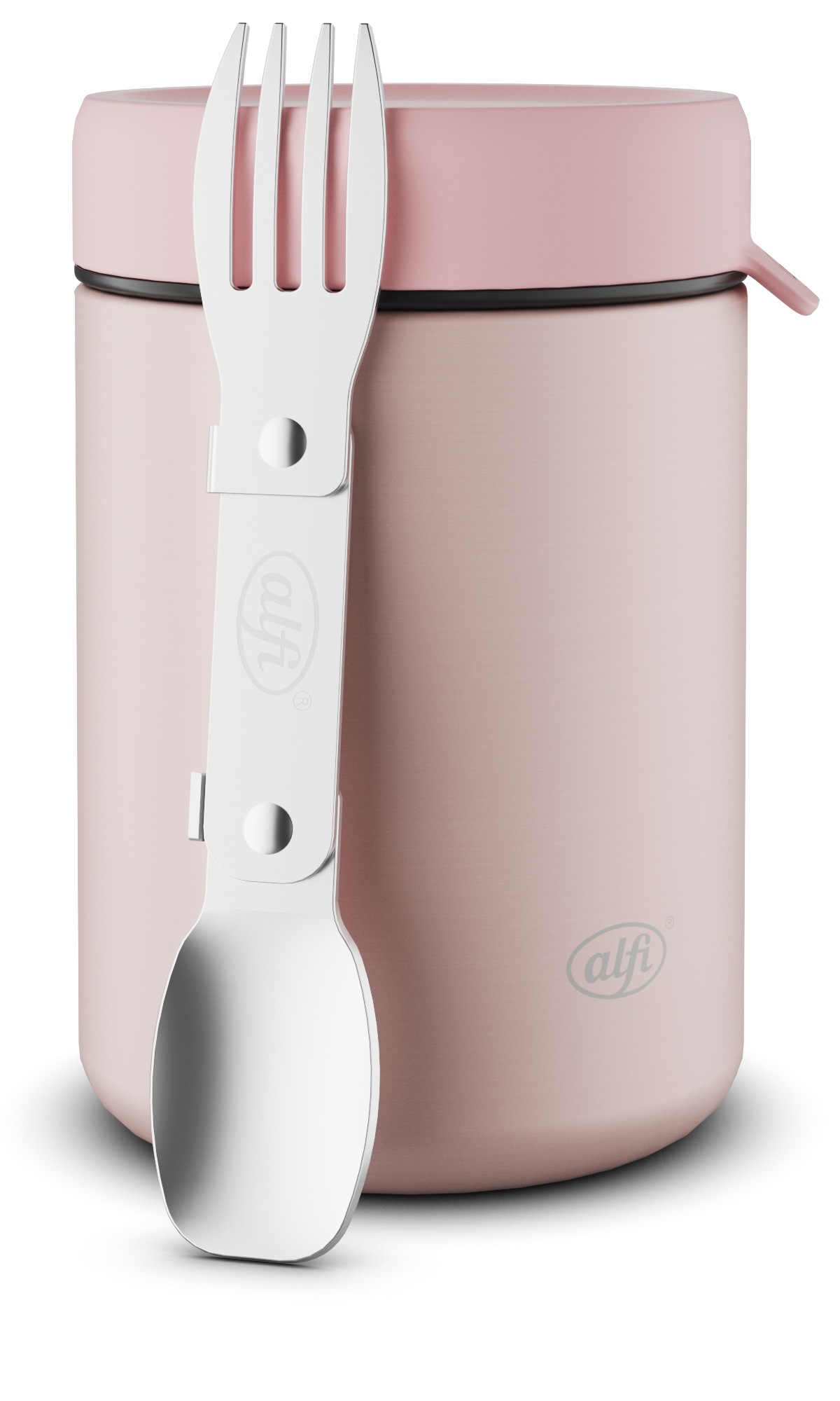 Alfi Thermobehälter »ISO FOOD MUG, Thermobehälter für Essen, spülmaschinenfest«, (1 tlg.), 0,35l, 5h heiß & 10h kalt, dicht & auslaufsicher, mit Göffel
