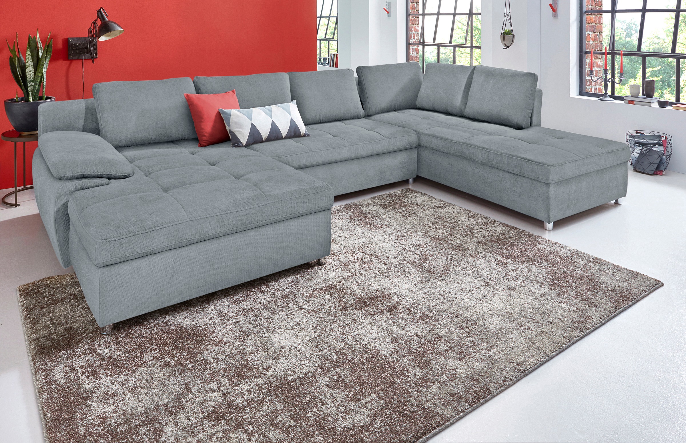 sit&more Wohnlandschaft »Labene U-Form«, wahlweise mit Bettfunktion und Bettkasten