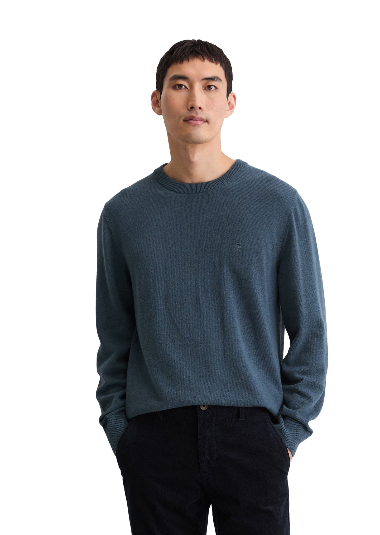 Marc OPolo Rundhalspullover "aus softem Bio-Bauwoll-Schurwoll-Mix" günstig online kaufen