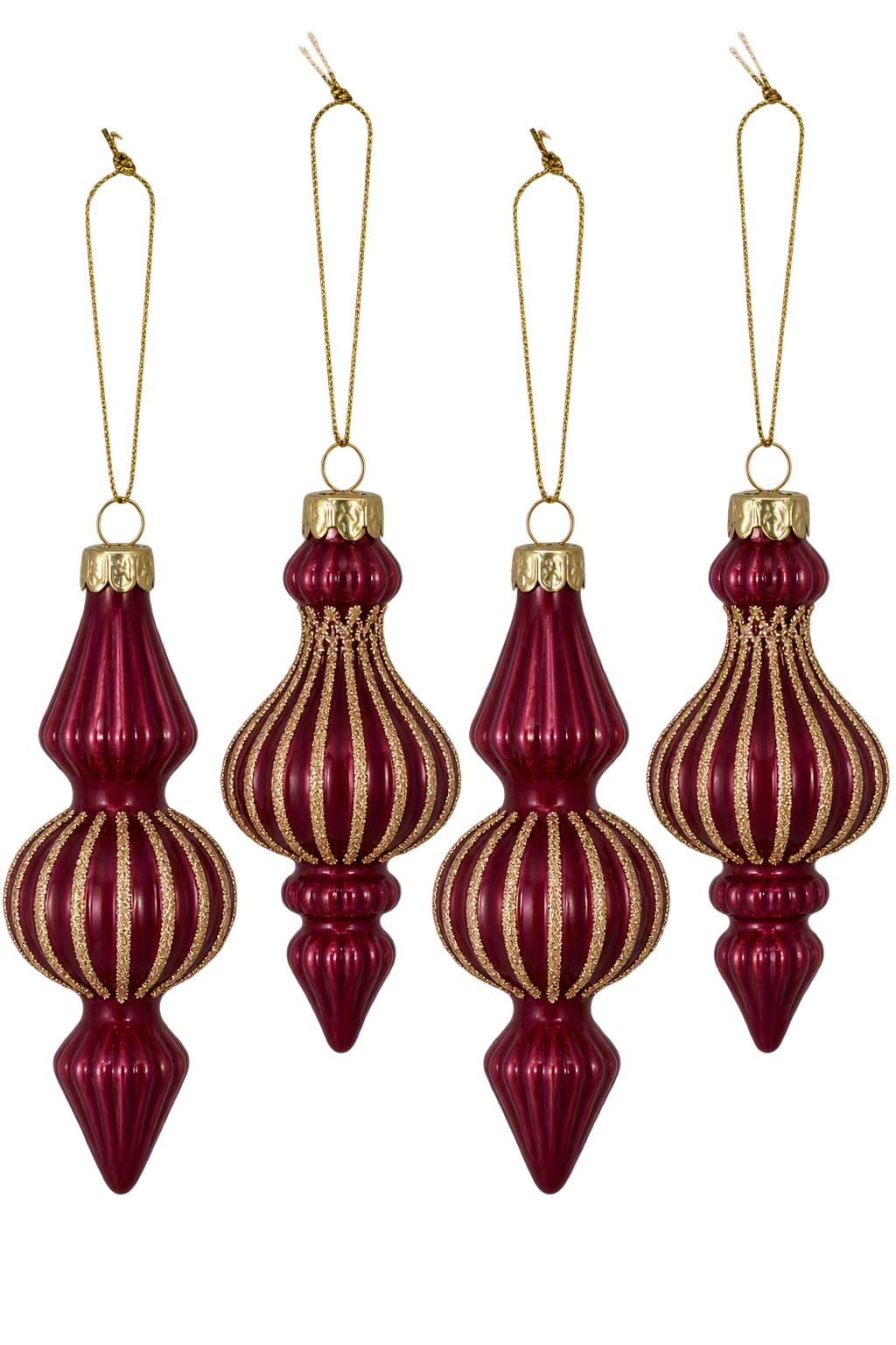 LeGer Home by Lena Gercke Weihnachtsbaumkugel »Glashänger Ornamentkegel« mit Glitzer