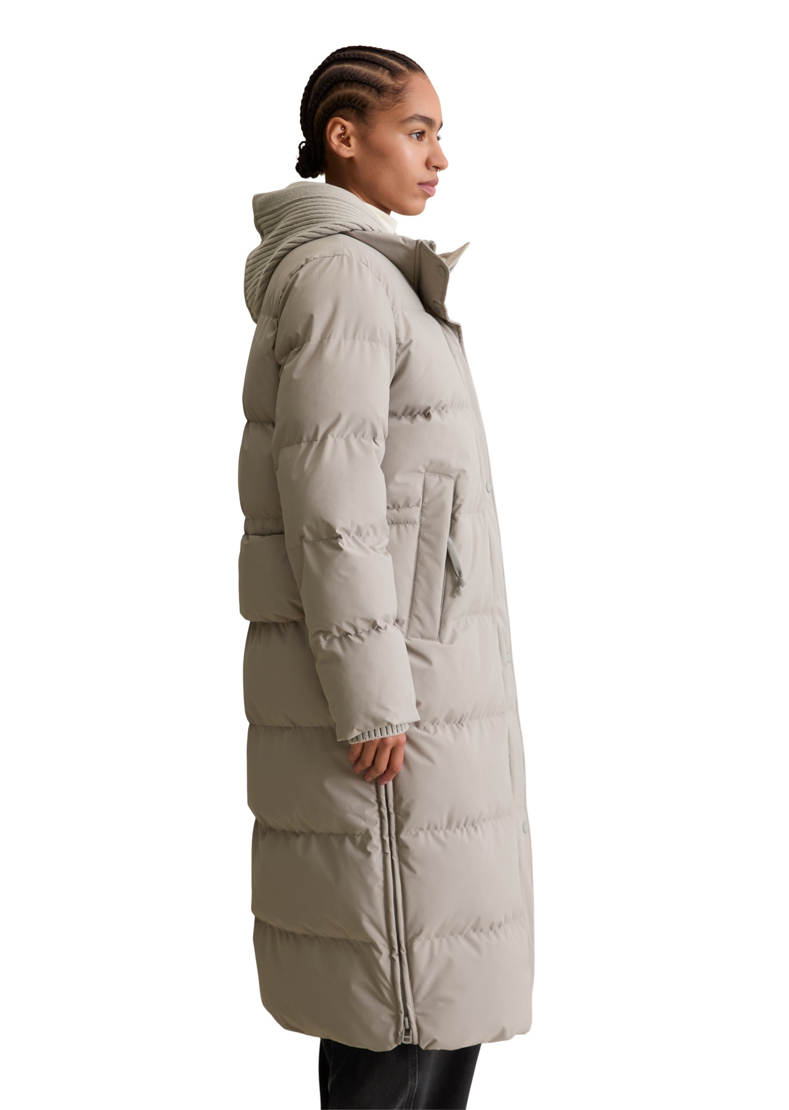 Marc OPolo DENIM Steppmantel "mit abnehmbarer Strick-Kapuze" günstig online kaufen