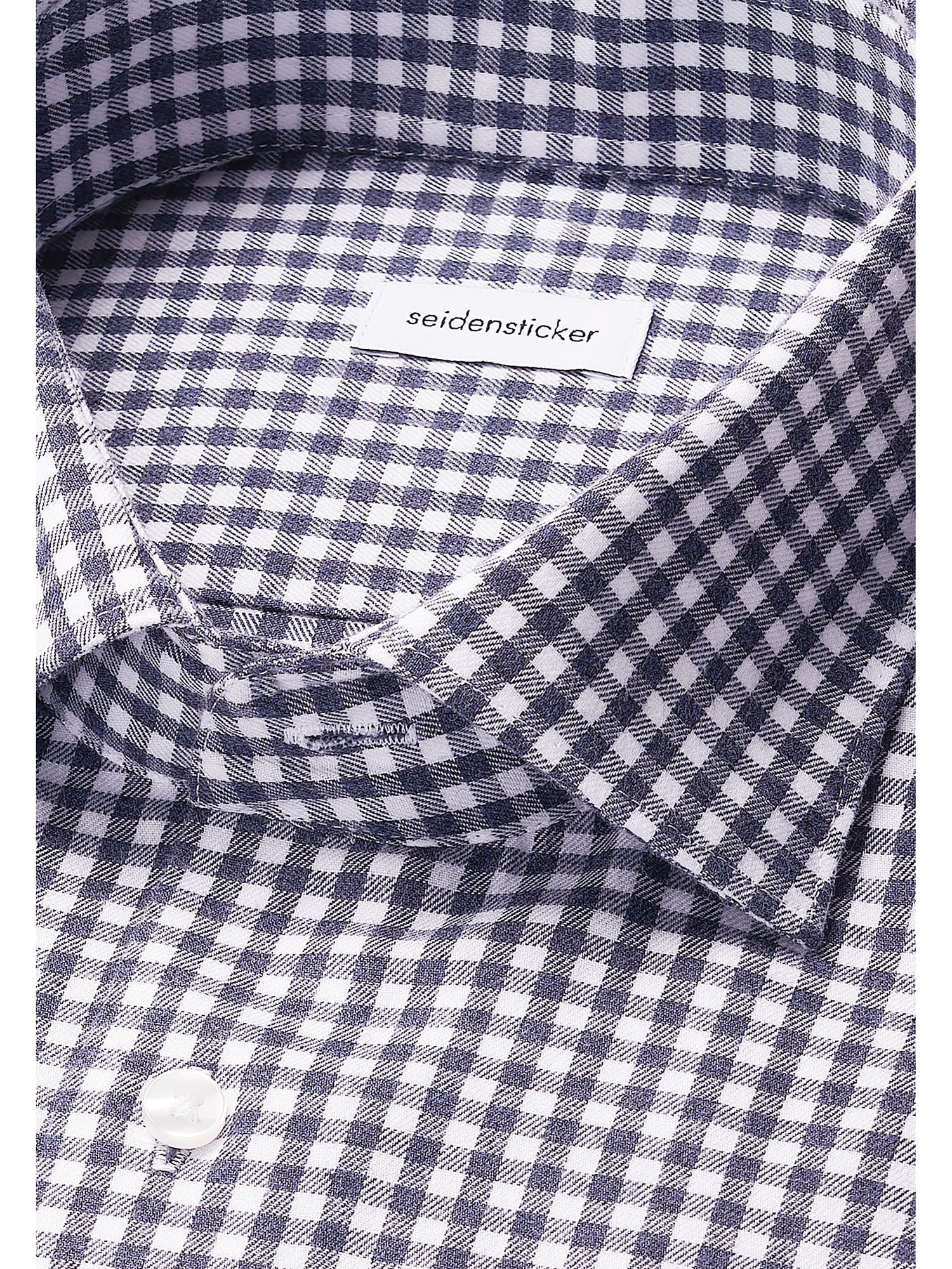 seidensticker Flanellhemd »Schwarze Rose«, Regular 1/1 Kentkragen Karo