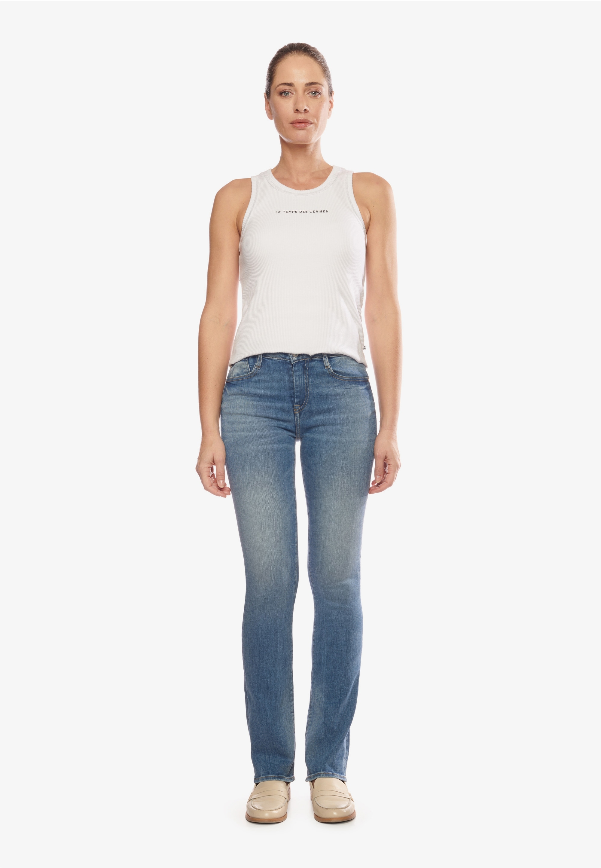 Le Temps Des Cerises Bequeme Jeans »POWERB« mit tollem Bootcut-Schnitt