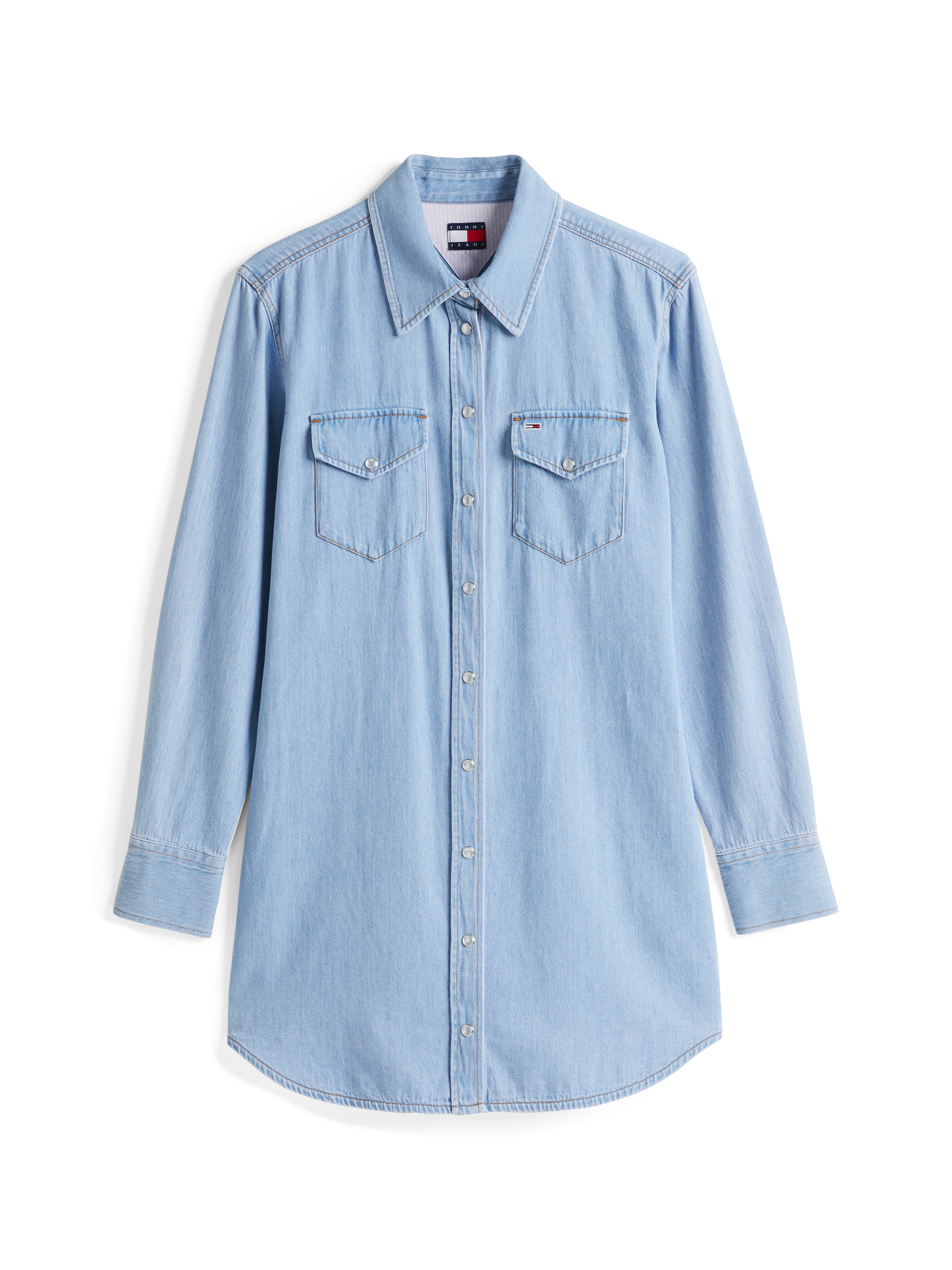 Tommy Jeans Hemdblusenkleid »REGULAR SHIRT DRESS EXT«, mit Brusttaschen, Logostickerei