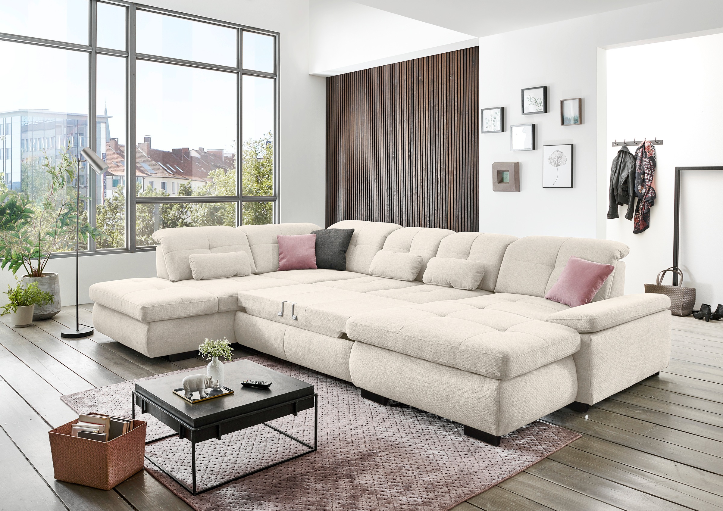Die PlanBar Ecksofa »MP-IN16012 L-Form, mit Kaltschaum-Polsterung«, inkl. Sitztiefenverstellung wahlweise mit weiteren Funktionen