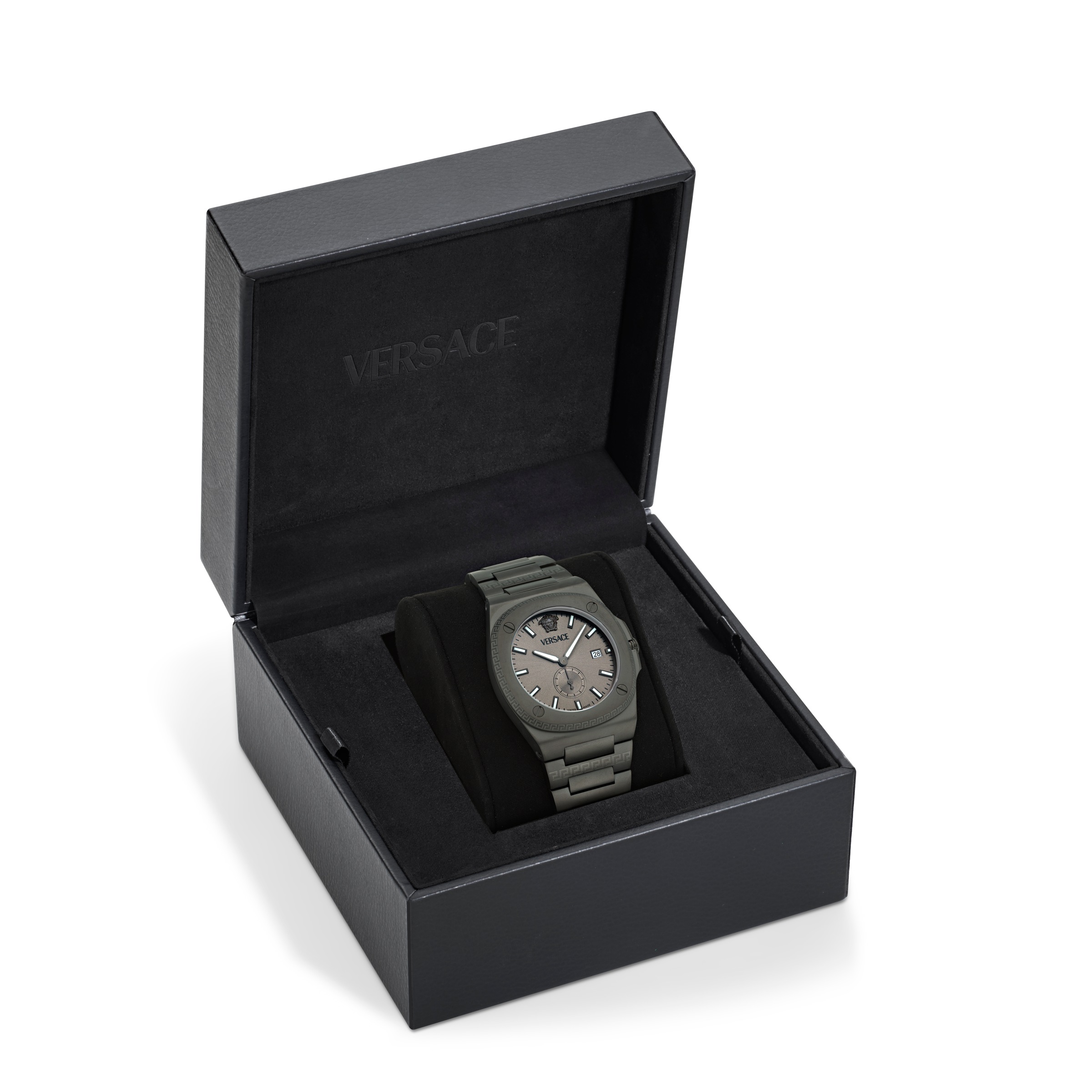 Versace Quarzuhr »TOLOMEO« Armbanduhr, Damenuhr, Herrenuhr, Swiss Made, Edelstahlarmband, analog