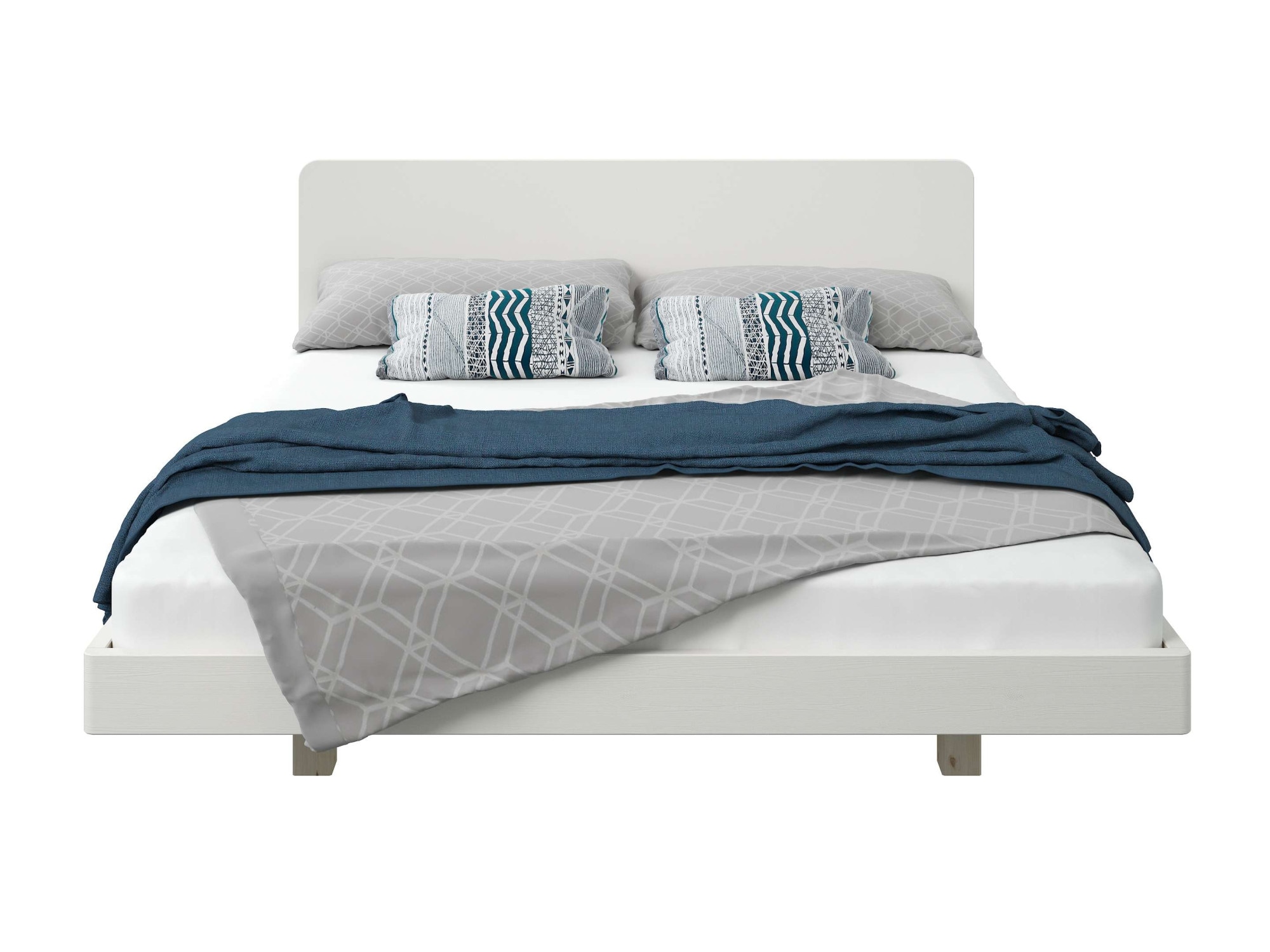 Home affaire Massivholzbett »Amaliah Schwebebett, versteckte Regale hinter dem Kopfteil,« schwebender Effekt, mit Lattenrost, modernes Design, stabile Qualität