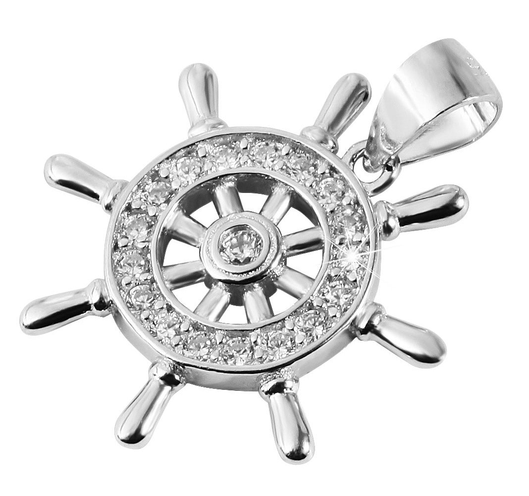 ADELIA ́S Damen Kettenanhänger "Anhänger aus 925 Silber mit Zirkonia", Silber 925 (Sterlingsilber)silber, Silber 925 (Sterlingsilber),