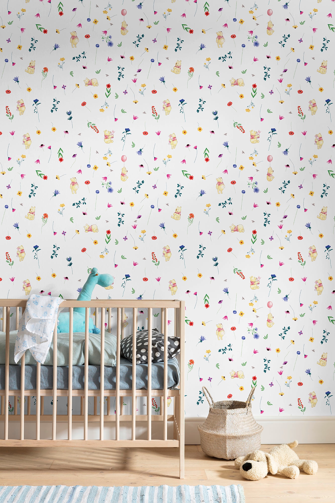 Komar Fototapete »Rapport Tapete - Winnie the Pooh Summer - Größe 53 x 1005 cm« bedruckt glatt Wohnzimmer, Schlafzimmer