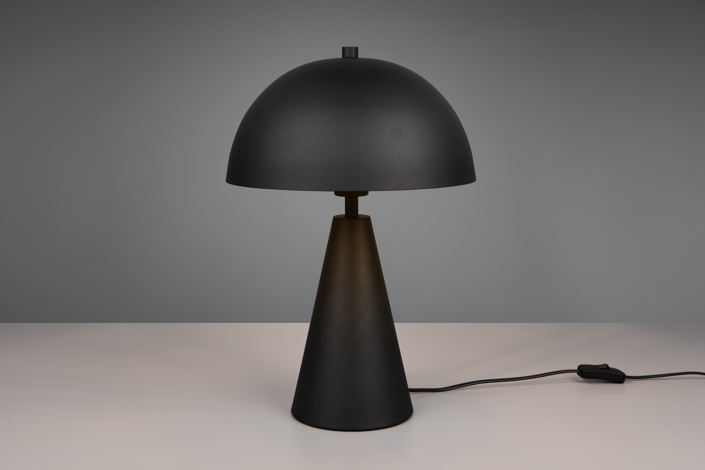 TRIO Leuchten Tischleuchte »ALFIE, Metall Tischlampe Höhe 43cm Ø 30cm exkl 1x E27 max 40W« E27 1 Stk. warmweiß - kaltweiß Schnurschalter ON/OFF, aus min. 50% Recycling-Material