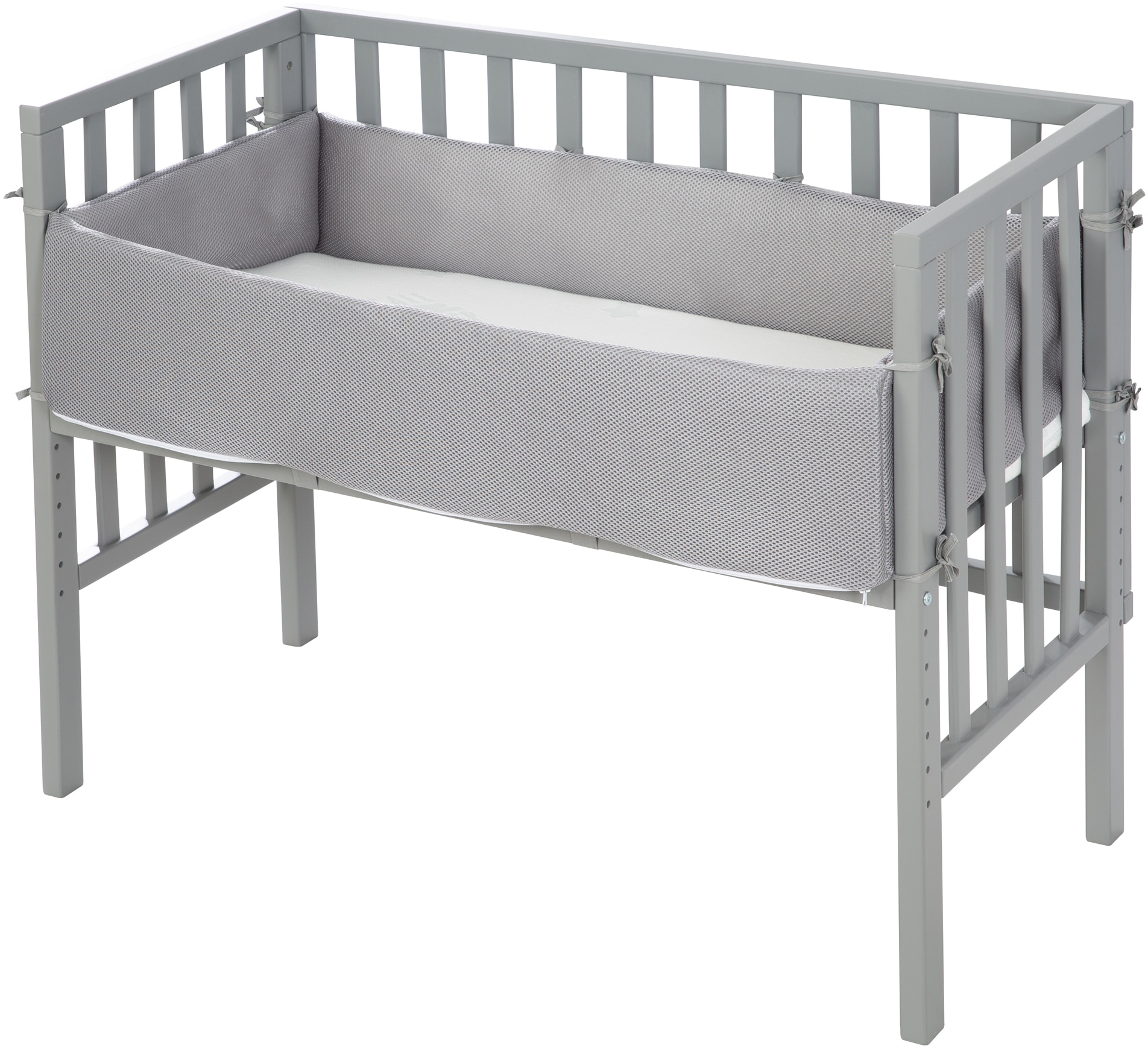 Roba Beistellbett Safe Asleep 2in1 Style Taupe Mit Matratze Nestchen Und Sicherheitsbarriere Kaufen Baur