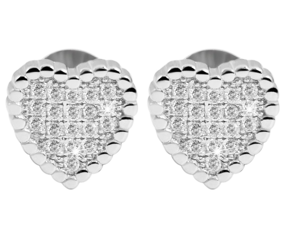 Paar Ohrhänger ADELIA´S "Damen Ohrringe – Ohrstecker aus 925 Silber mit Zirkonia", Damen, Gr. Damen, Silber 925 (Sterlingsilber), silber, Ohrringe, Schöne Geschenkidee zum einfach so 4