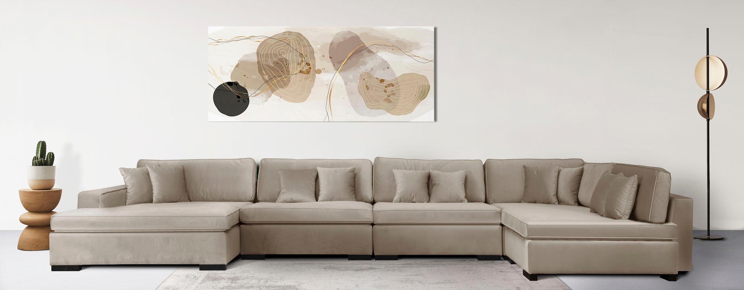 Home affaire Wohnlandschaft "Skara XXL U-Form", Lounge-Sofa XXL mit Federke günstig online kaufen