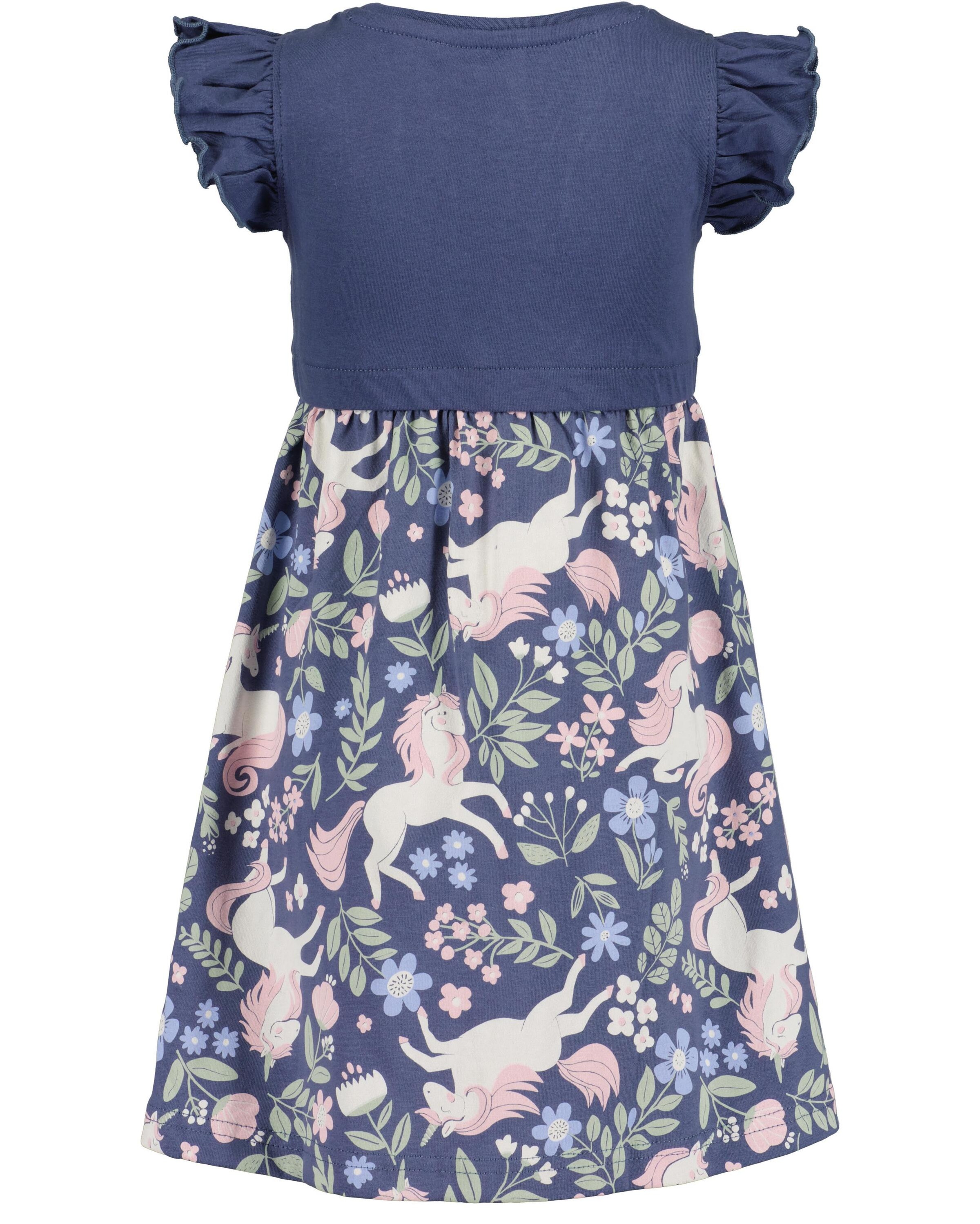 Thumbnail - Blue Seven Jerseykleid "Blue Seven 2er Pack Mädchen Kleider mit Einhorn" aufgesetzte Tasche