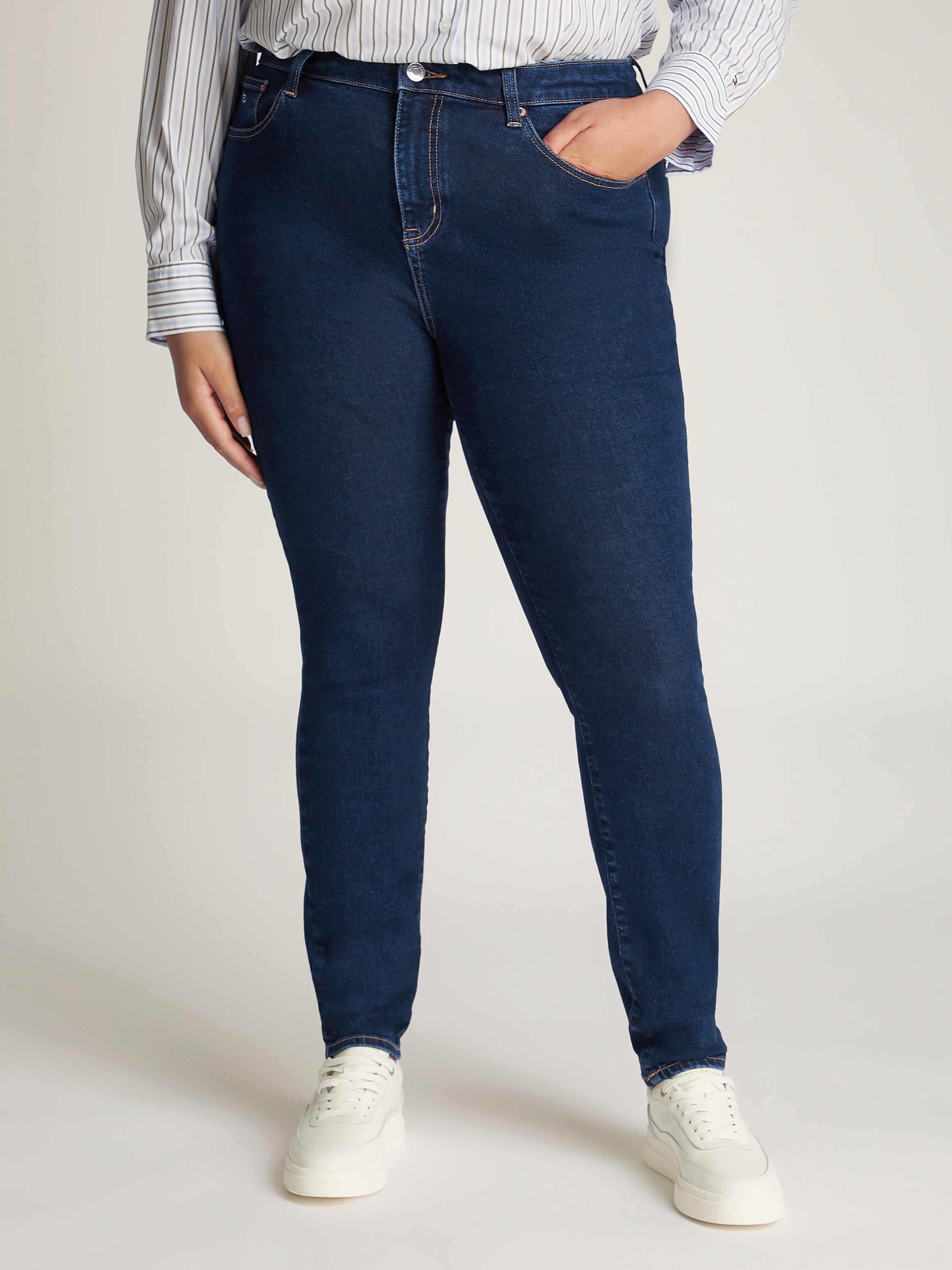 Tommy Jeans Curve Regular-fit-Jeans "CRV MELANY UH SSKN", in Großen Größen günstig online kaufen