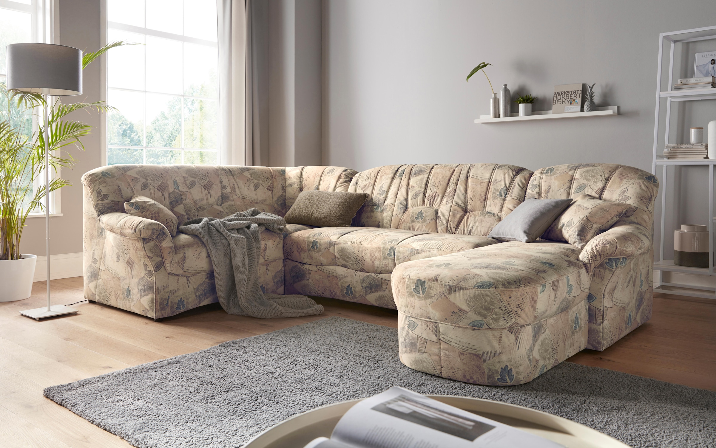 DOMO collection "Bahia mit viel Platz, zeitloses Design, U-Form" wahlweise mit Bettfunktion