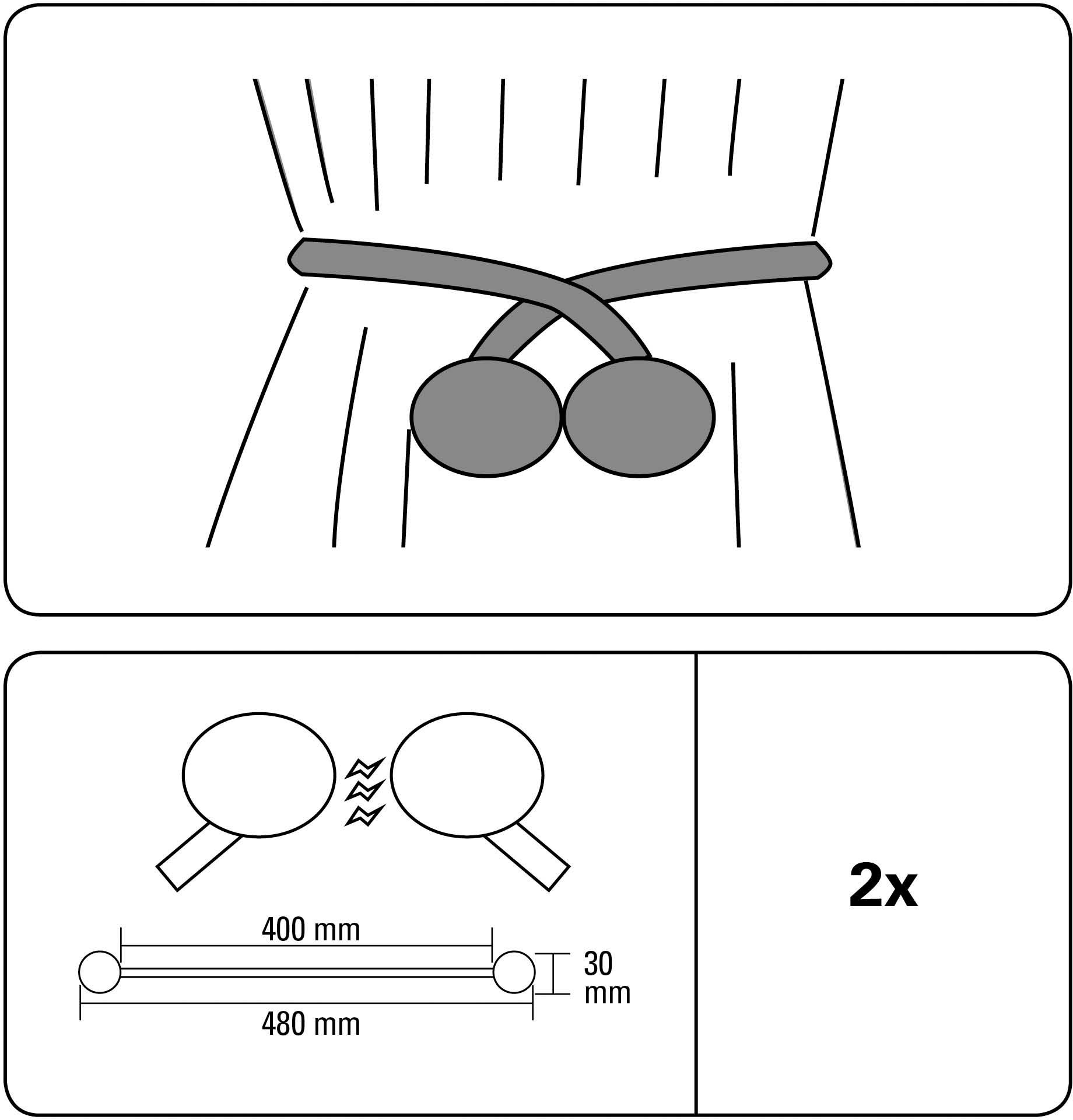 GARDINIA Raffhalter »Raffhalter Flex-S mit Magnet«, (2 St.), vielfältige Anbringungsmöglichkeiten