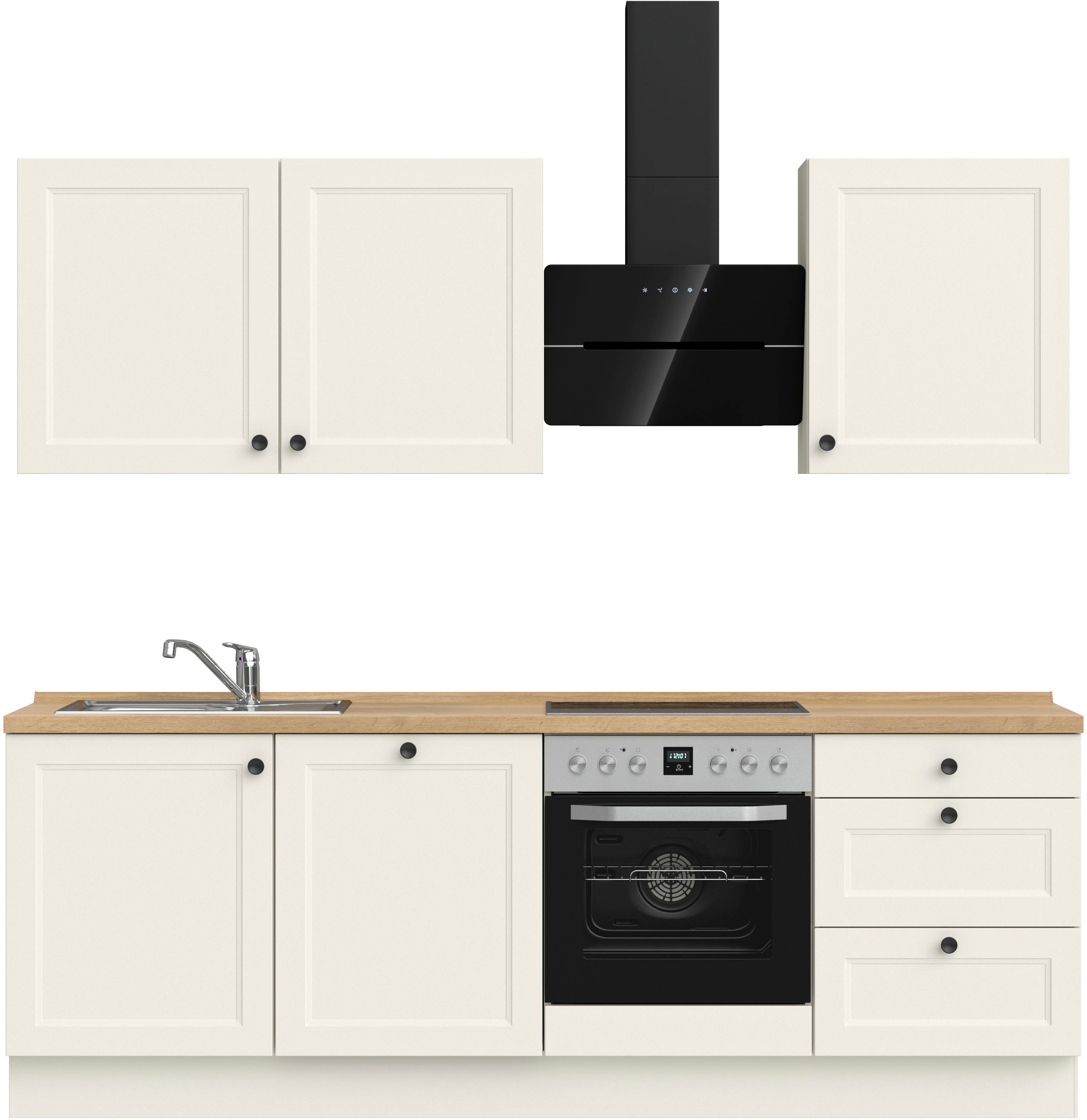 nobilia 1100000002199 ""Cascada II", NEU: individuell anpassbar mit gratis Profi-Beratung" vormontiert, Breite 240 cm, Ausrichtung wählbar, wahlw. mit E-Geräten