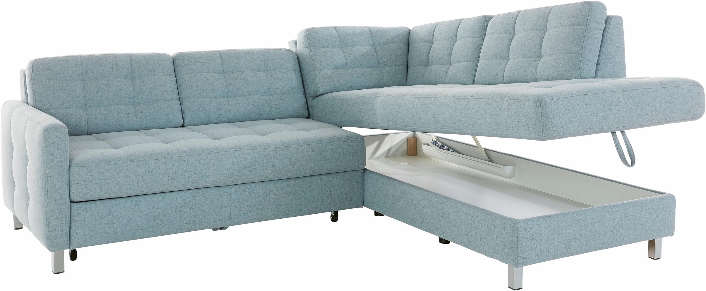 sit&more Ecksofa »Picasso L-Form«, wahlweise mit Bettfunktion und Bettkasten
