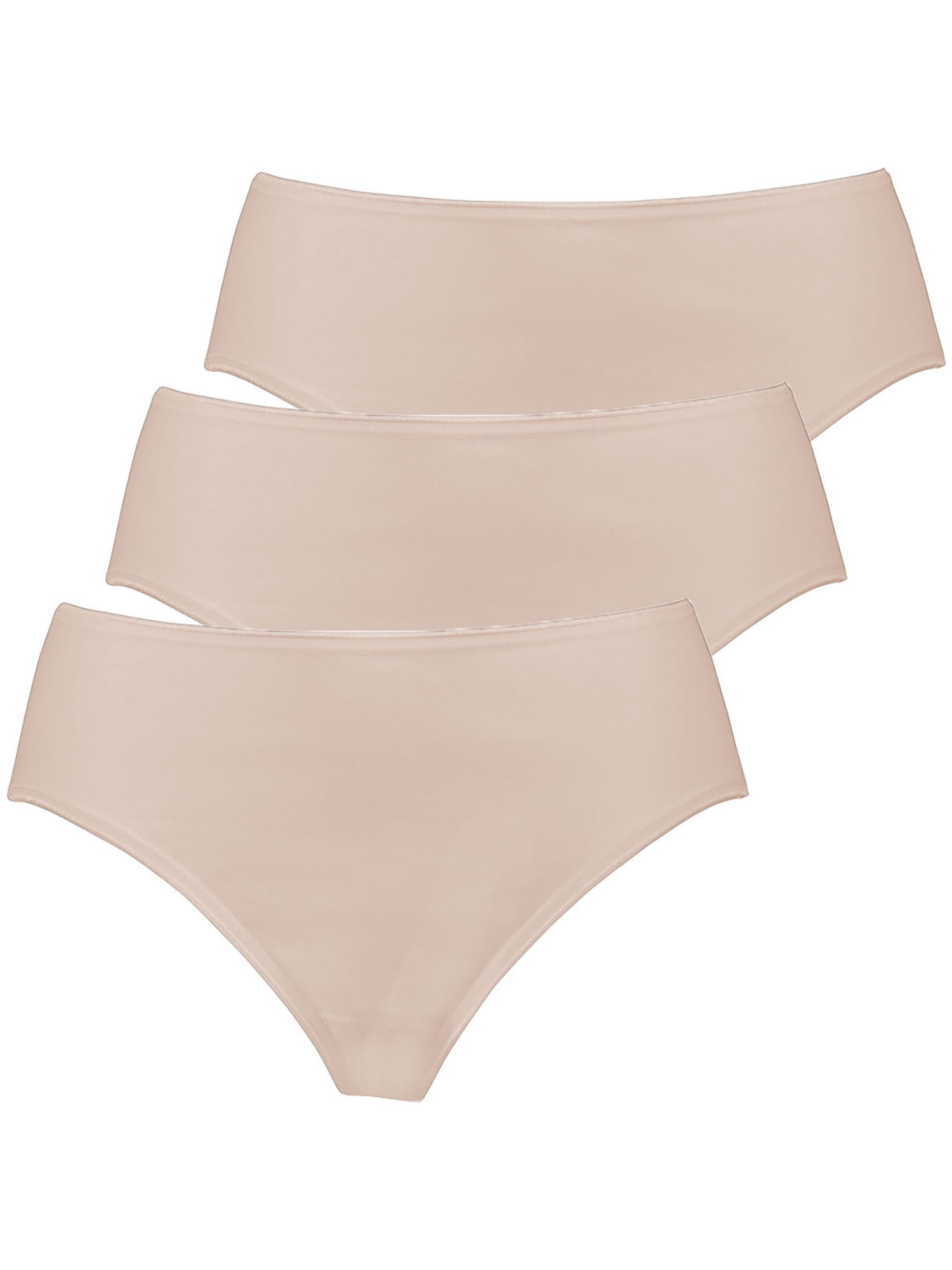 NINA VON C. Damen Hüftslip "3er Pack Damen Hüftslip Daily", Gr. 50, beige, Feinripp, Obermaterial: 100% Baumwolle CO., Unterhosen