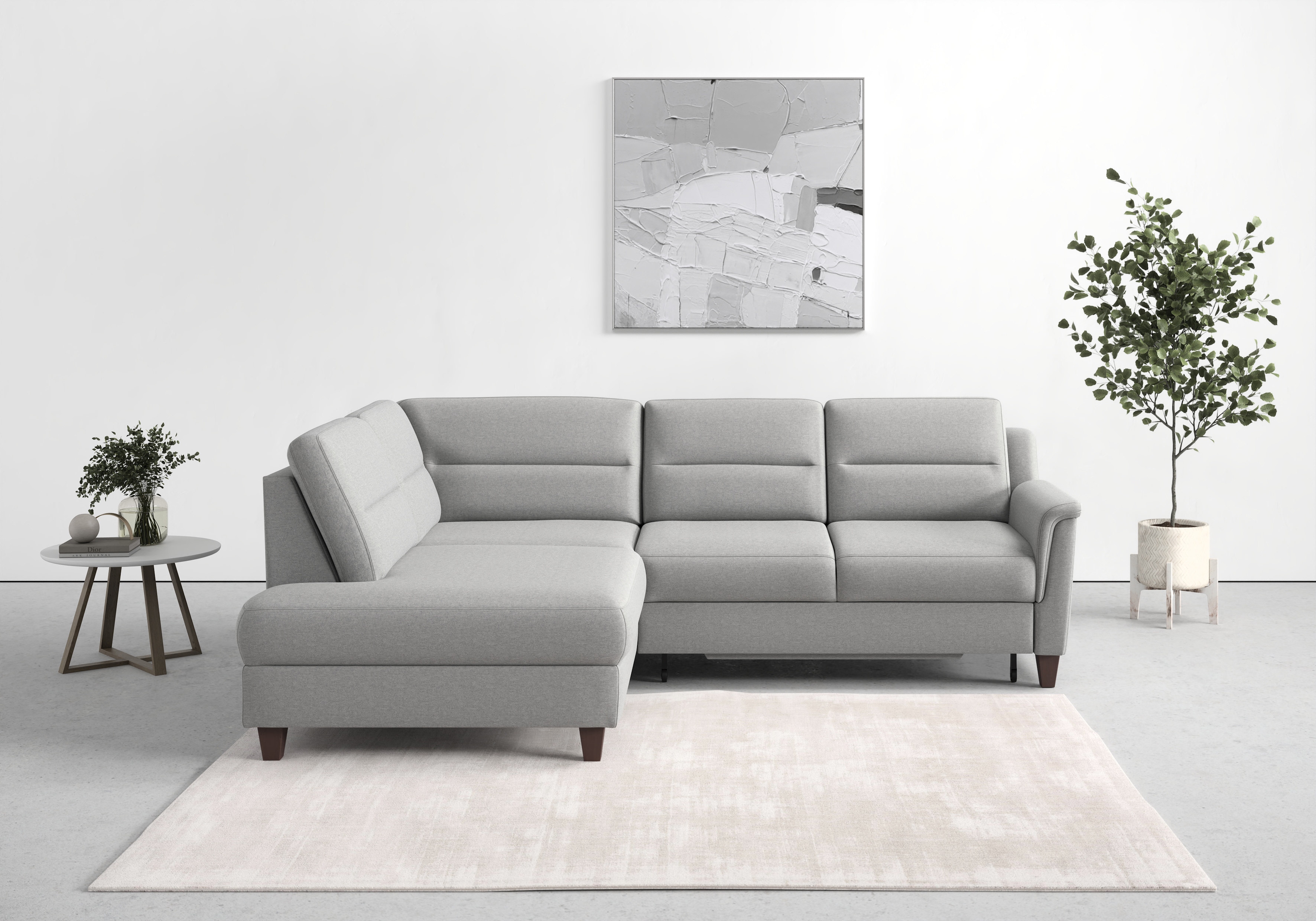 sit&more Ecksofa "Farö L-Form" inklusive Federkern, wahlweise mit Schlaffunktion und Bettkasten