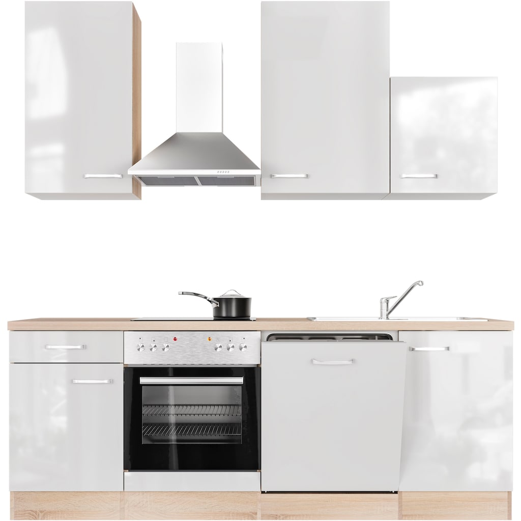 Flex-Well Küche »Florenz«, Breite 220 cm, mit und ohne E-Geräte lieferbar