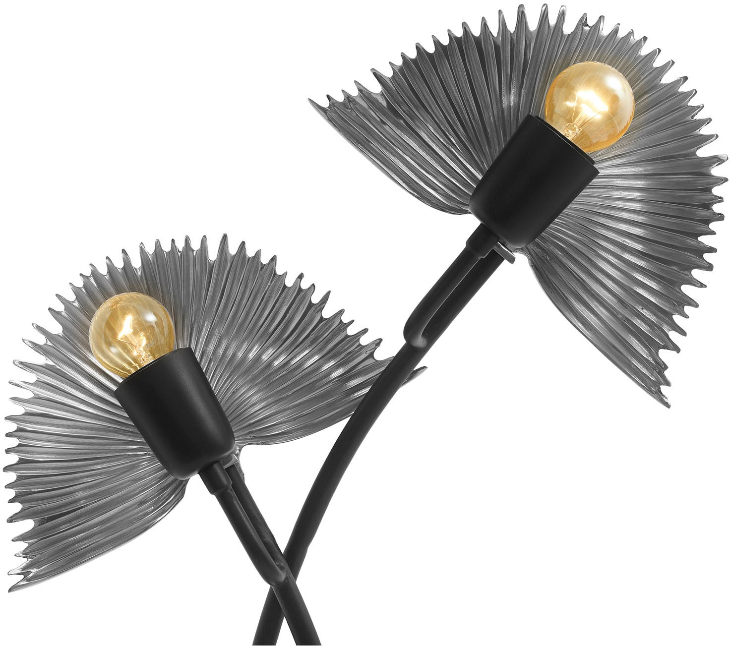 Kayoom Tischleuchte »Tischlampe Twinflame 125«, 2 flammig, Leuchtmittel E27 | ohne Leuchtmittel, Dekorative Tischlampe mit zwei Lichtobjekten aus Metall