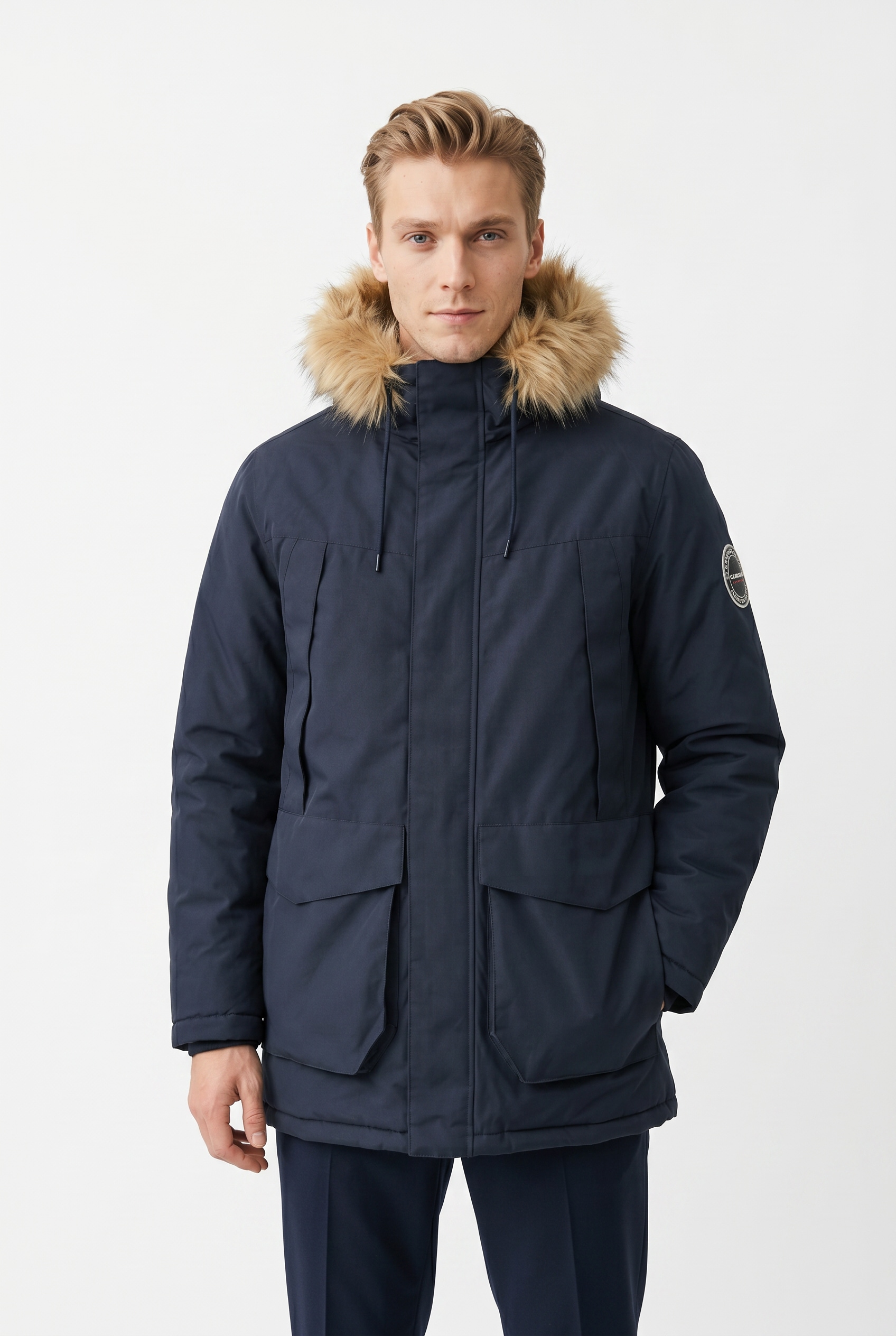 Jack & Jones PlusSize Parka "JJCAMP FAUX FUR PARKA PLS" mit Kapuze
