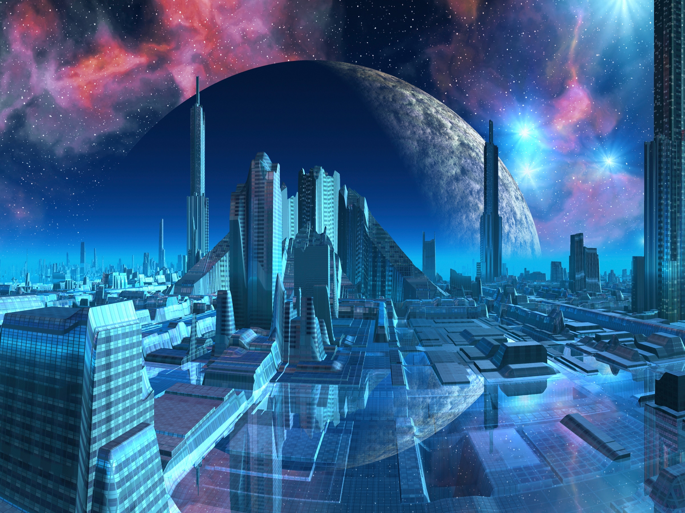 Papermoon Fototapete "PLANETEN-FUTURISTISCH WELTRAUM MOON GALAXIE UNIVERSUM"
