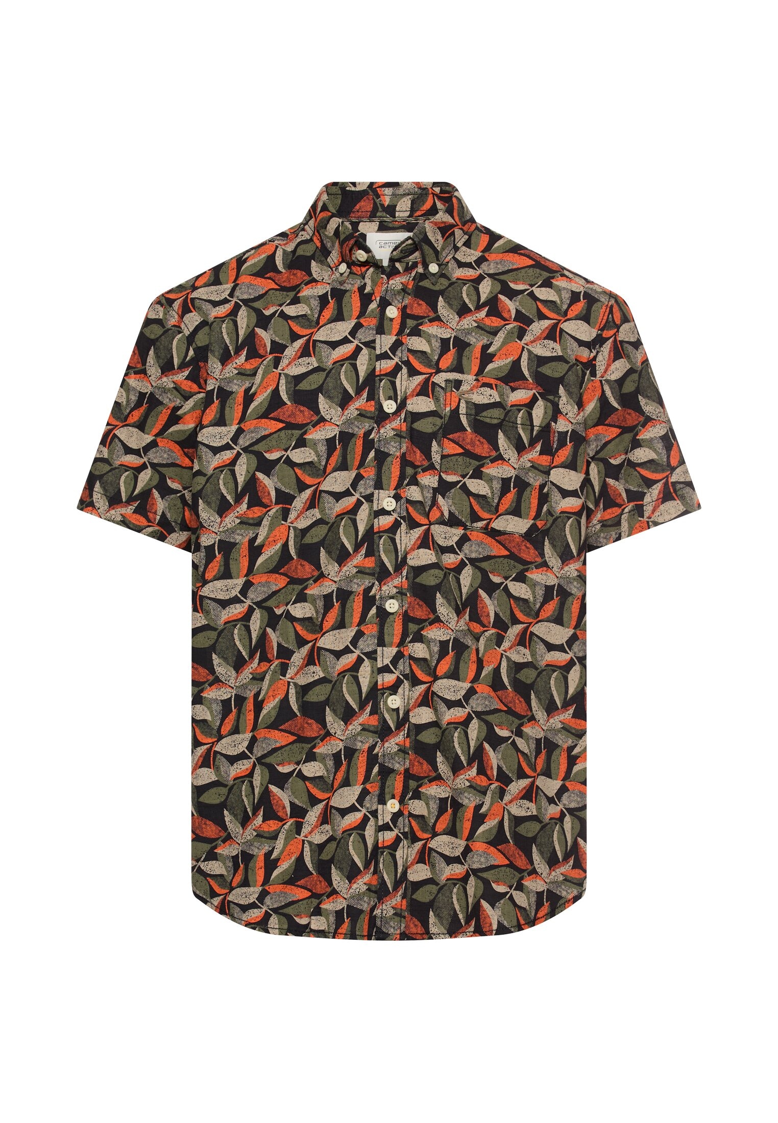 camel active Kurzarmhemd mit floralem Muster und Button-Down-Kragen günstig online kaufen