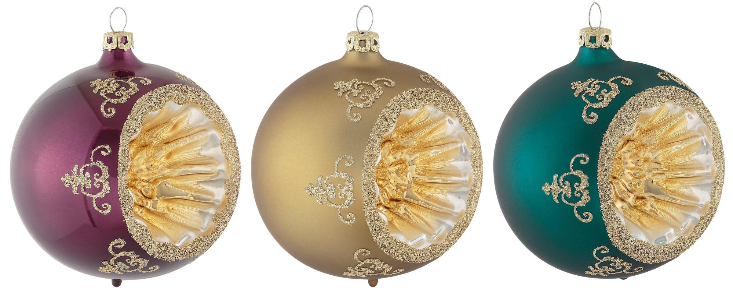 Thüringer Glasdesign Weihnachtsbaumkugel "Christmas Chic, Weihnachtsdeko, C günstig online kaufen