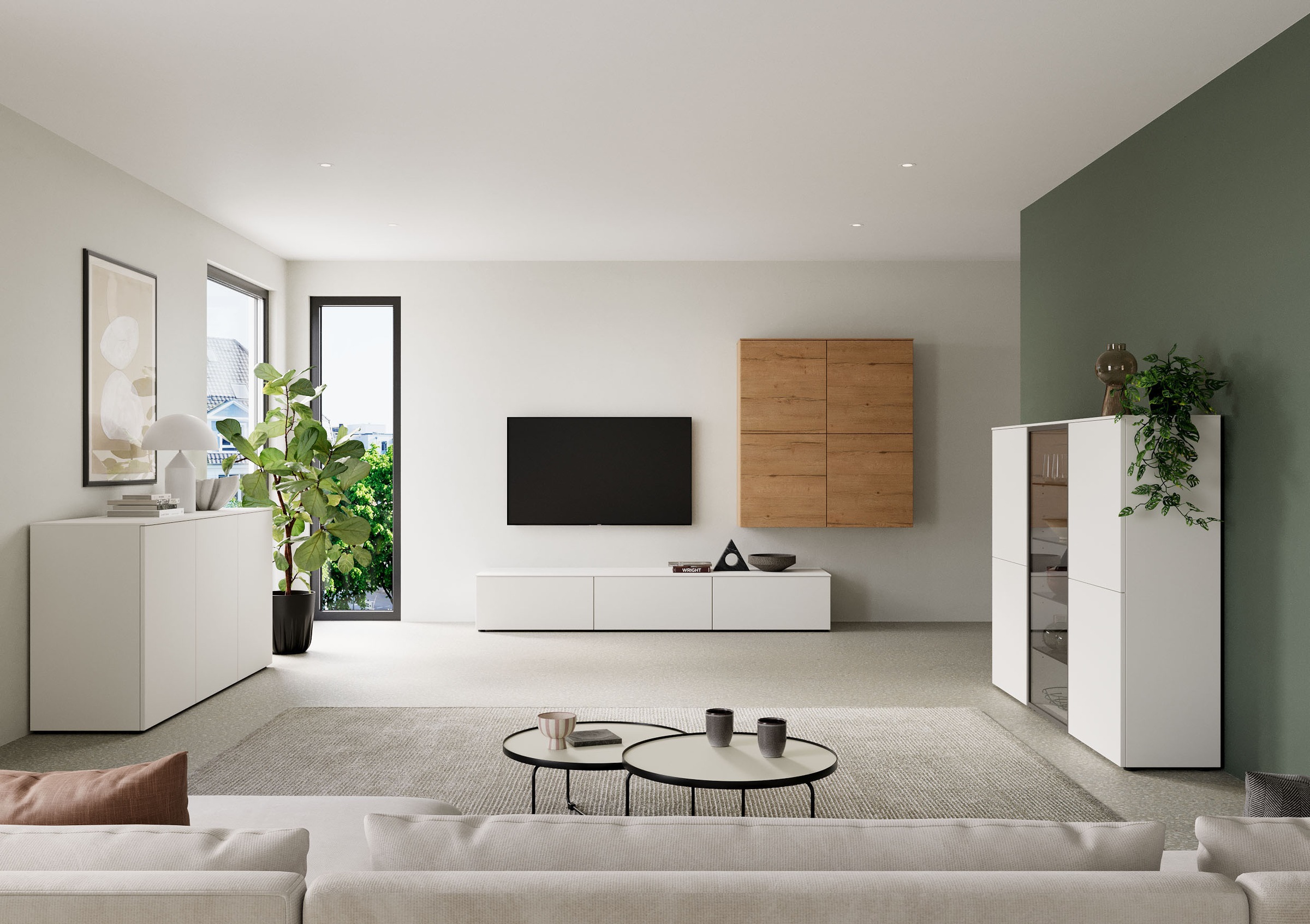 nobilia® Wohnzimmer-Set »Style, variabel montierbar«