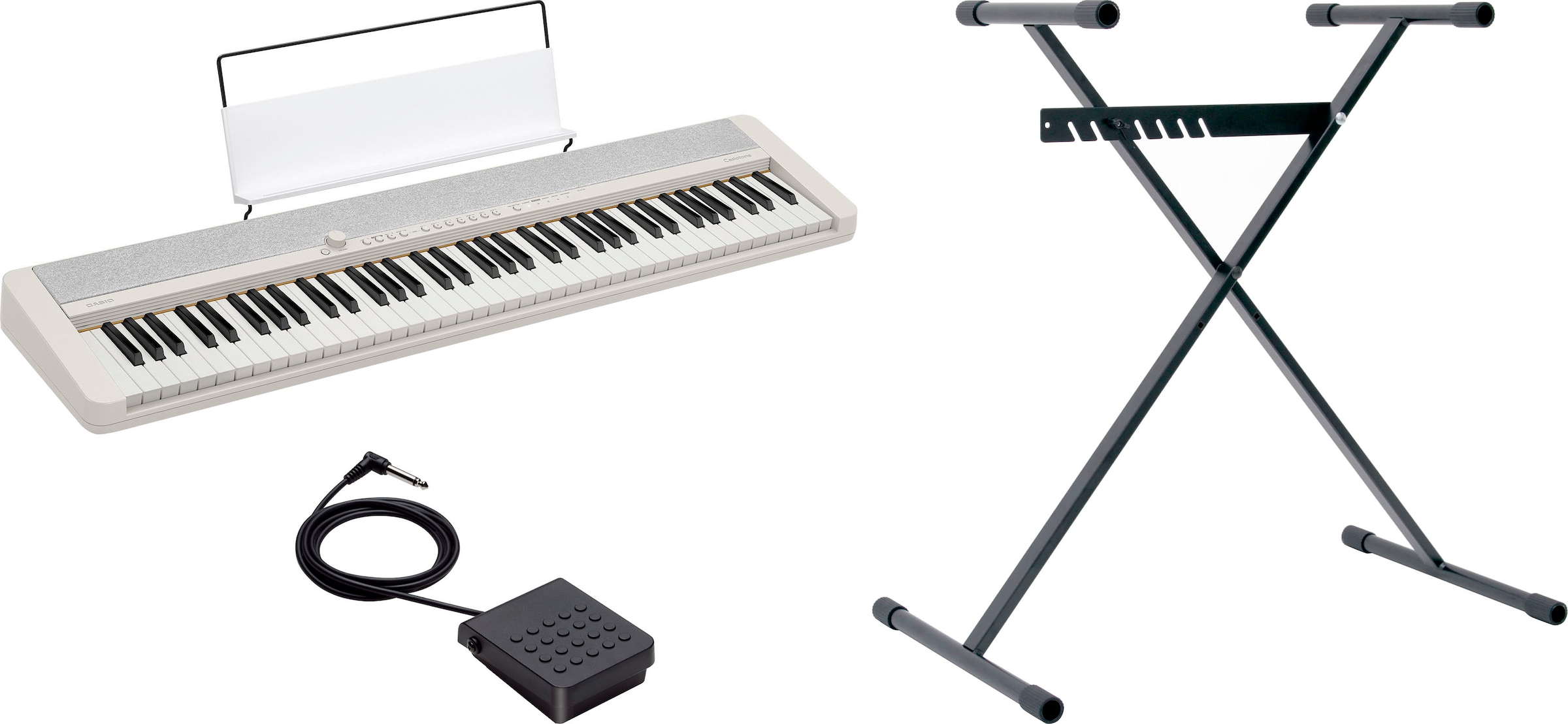 Home-Keyboard »CT-S1-76 weiß«, inkluisve Pedal und Stativ