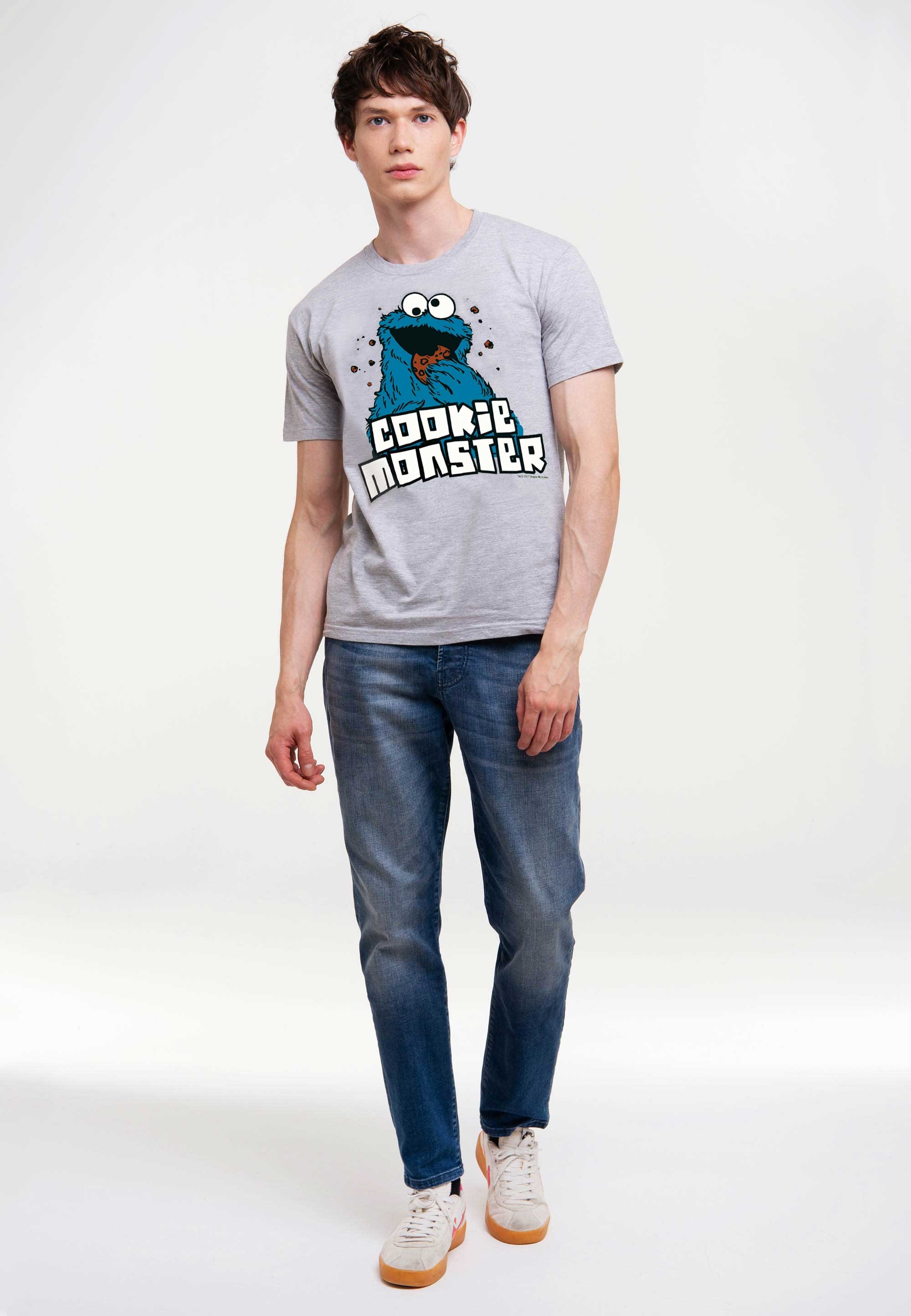 LOGOSHIRT T-Shirt »Sesamstrasse - Krümelmonster«, mit coolem Print
