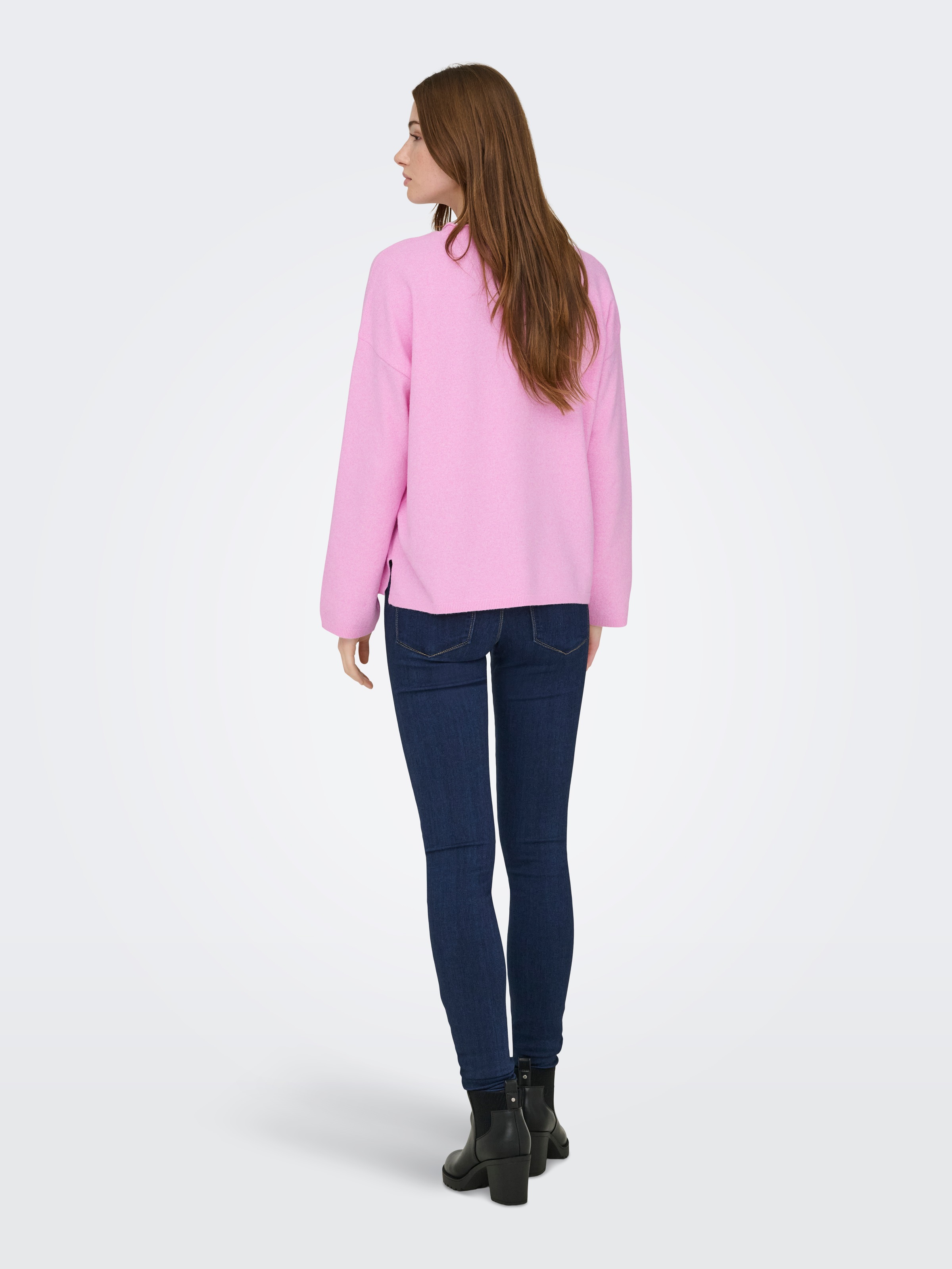 ONLY Strickpullover »ONLLOYAL AMALIO LIFE  LS O-NECK KNT NOOS« Materialmix