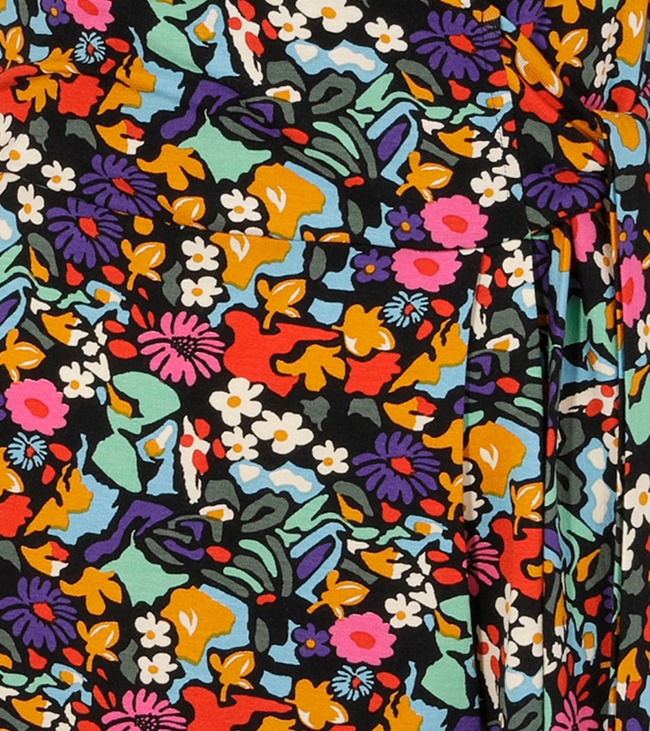Aniston SELECTED Jerseykleid, mit fröhlichem Blumendruck und femininem Ausschnitt