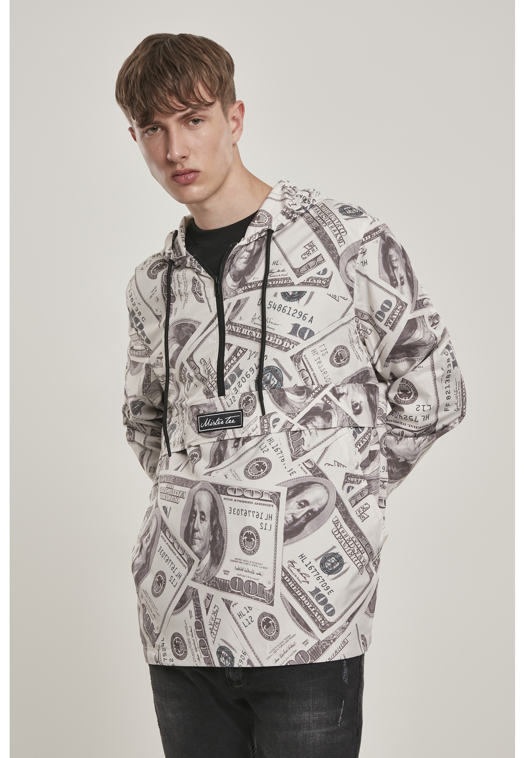 MisterTee Allwetterjacke »MisterTee Herren Mister Tee Dollar Windbreaker« 1 Stk. tlg. ohne Kapuze