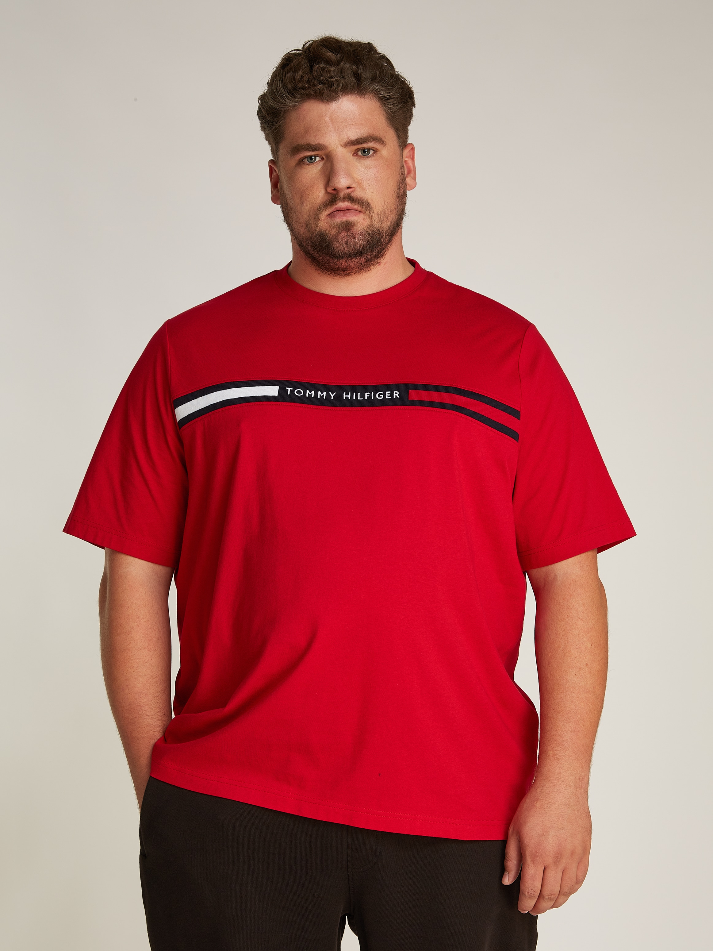 Tommy Hilfiger Big & Tall Rundhalsshirt "BT-HILFIGER CHEST INSERT TEE-B", i günstig online kaufen