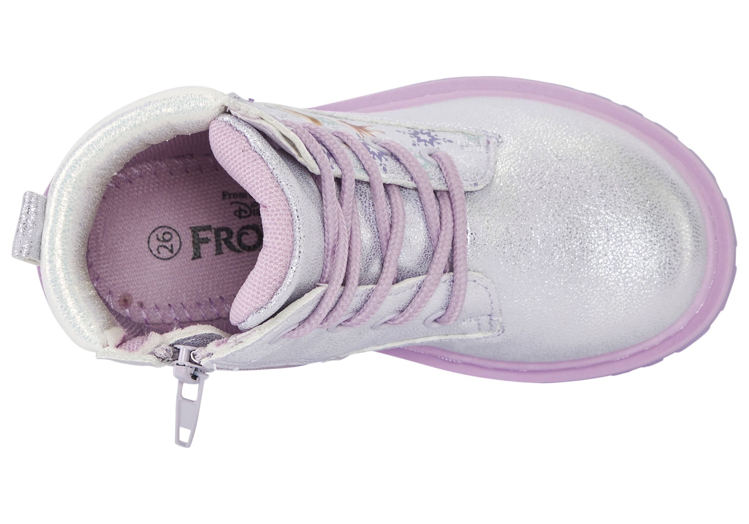 Schnürboots DISNEY "FROZEN", Mädchen, Gr. 26, lila, Synthetik, Schuhe Schnürboots, Winterschuhe, Winterboots, Schnürstiefel, Winterstiefel 3