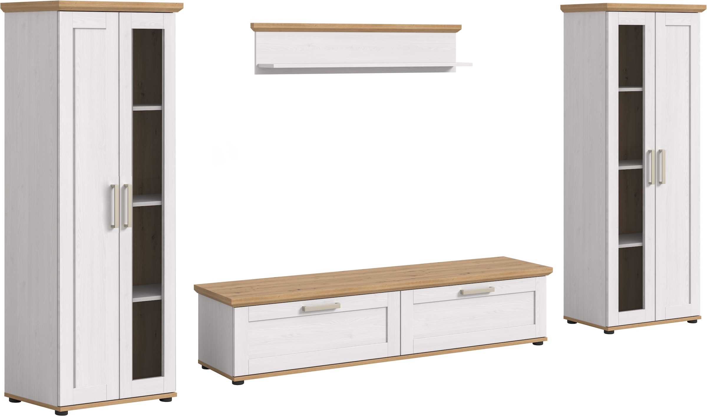 Home affaire Wohnwand "Cosenza", (Set, 4 St.), Cosenza, Breite: 336 cm, 2xV günstig online kaufen