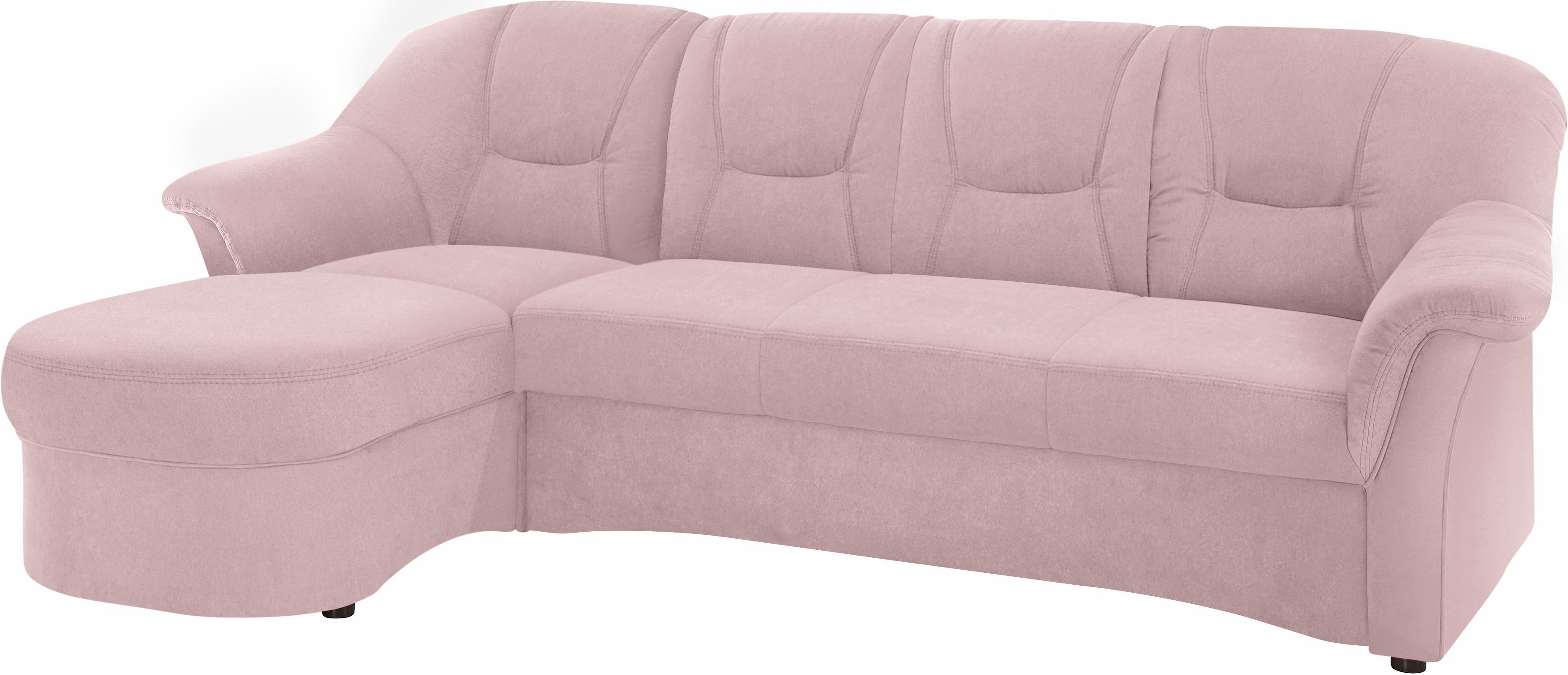 DOMO collection Ecksofa "SARAFINA 232x146 cm, auch mit Federkern für noch mehr Sitzkomfort" whlw. mit Bettfunktion, L-Form